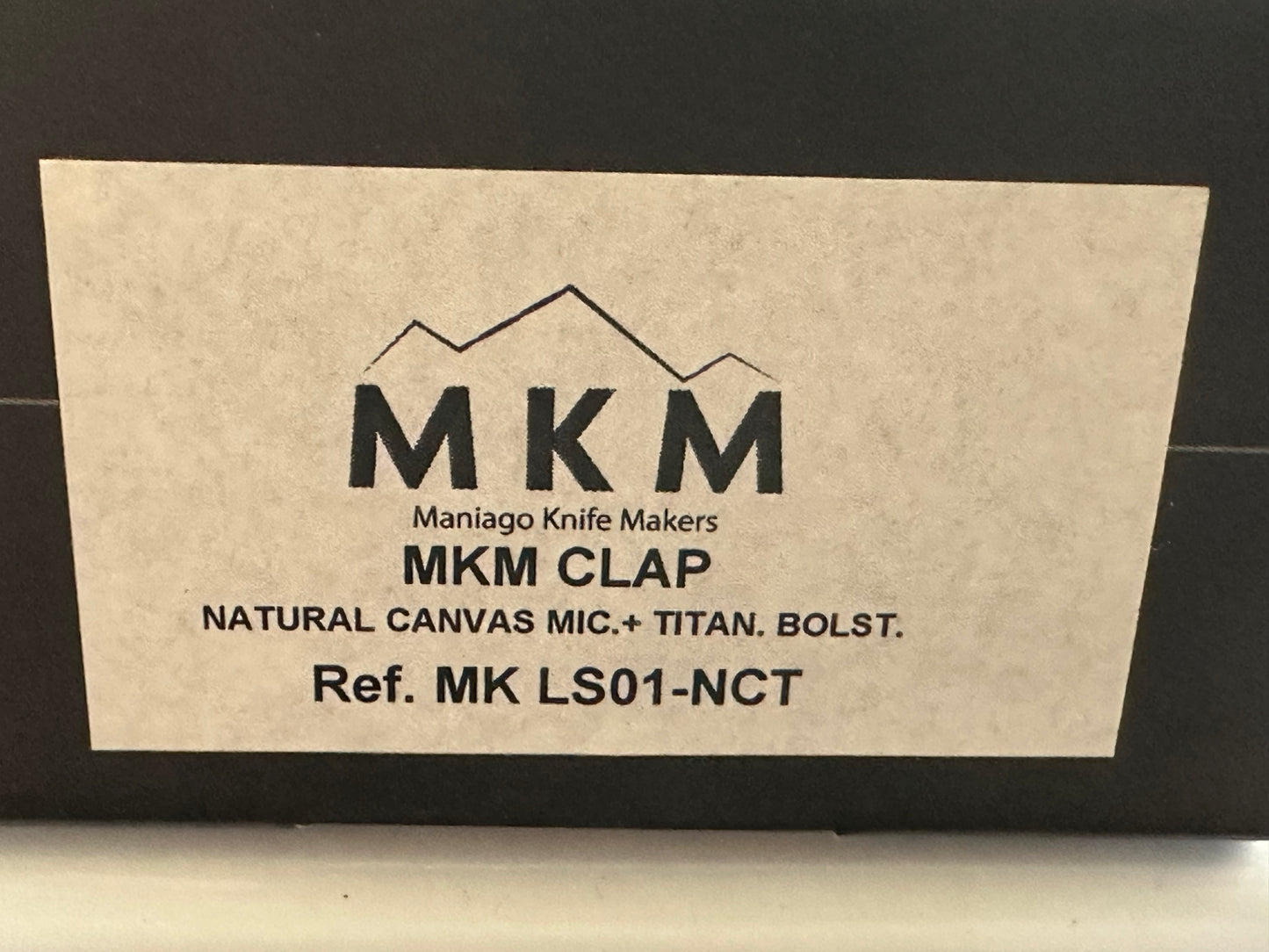 MKM Clap Natural micarta titanium blster MK LS01-NCT M390