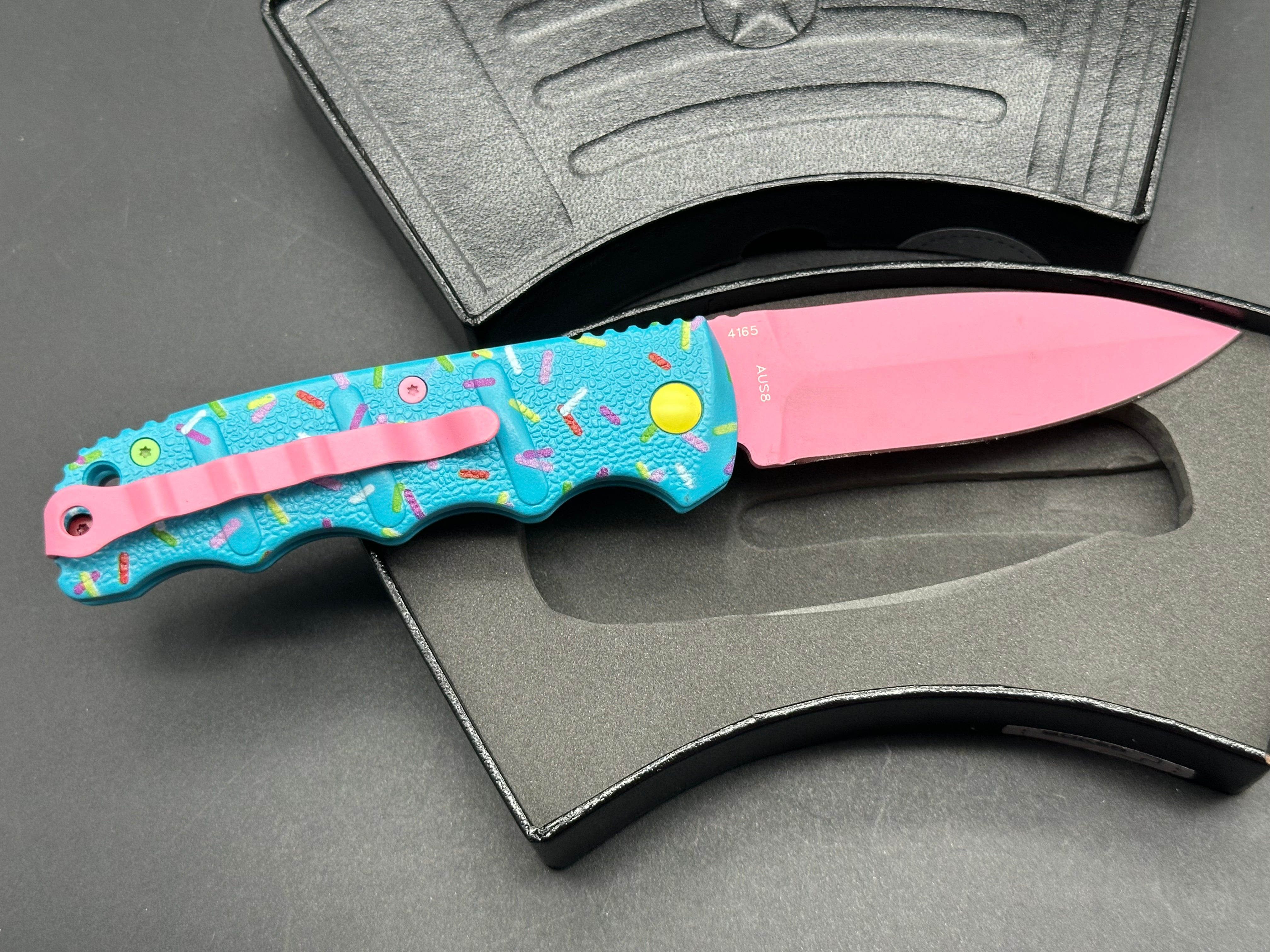 Boker Dessert Warrior Remix Kalashnikov Dagger Automatic Knife (3.25" Pink)