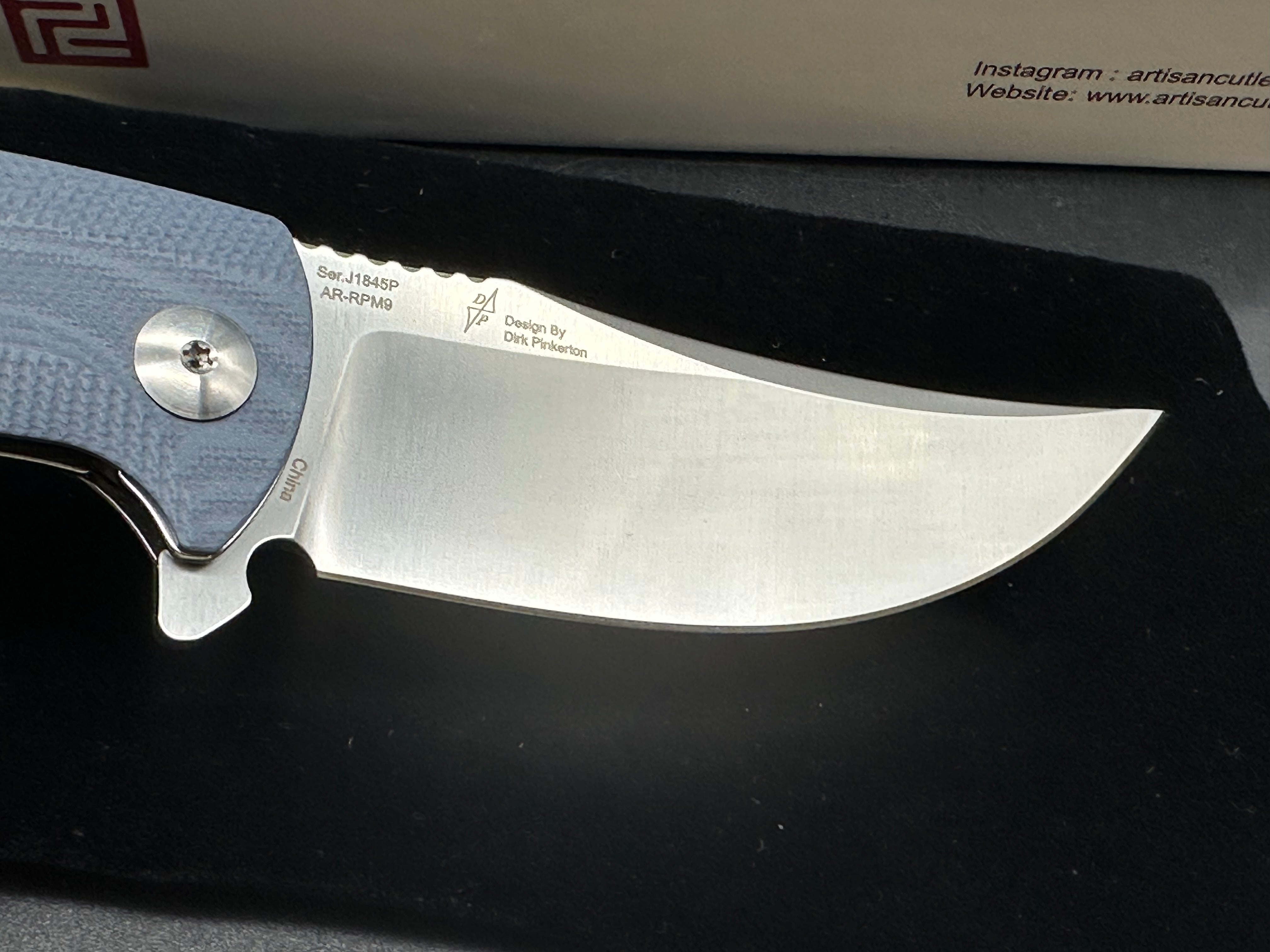 Artisan Cutlery Arroyo Liner Lock Knife Gray G-10 (3.4" Satin)