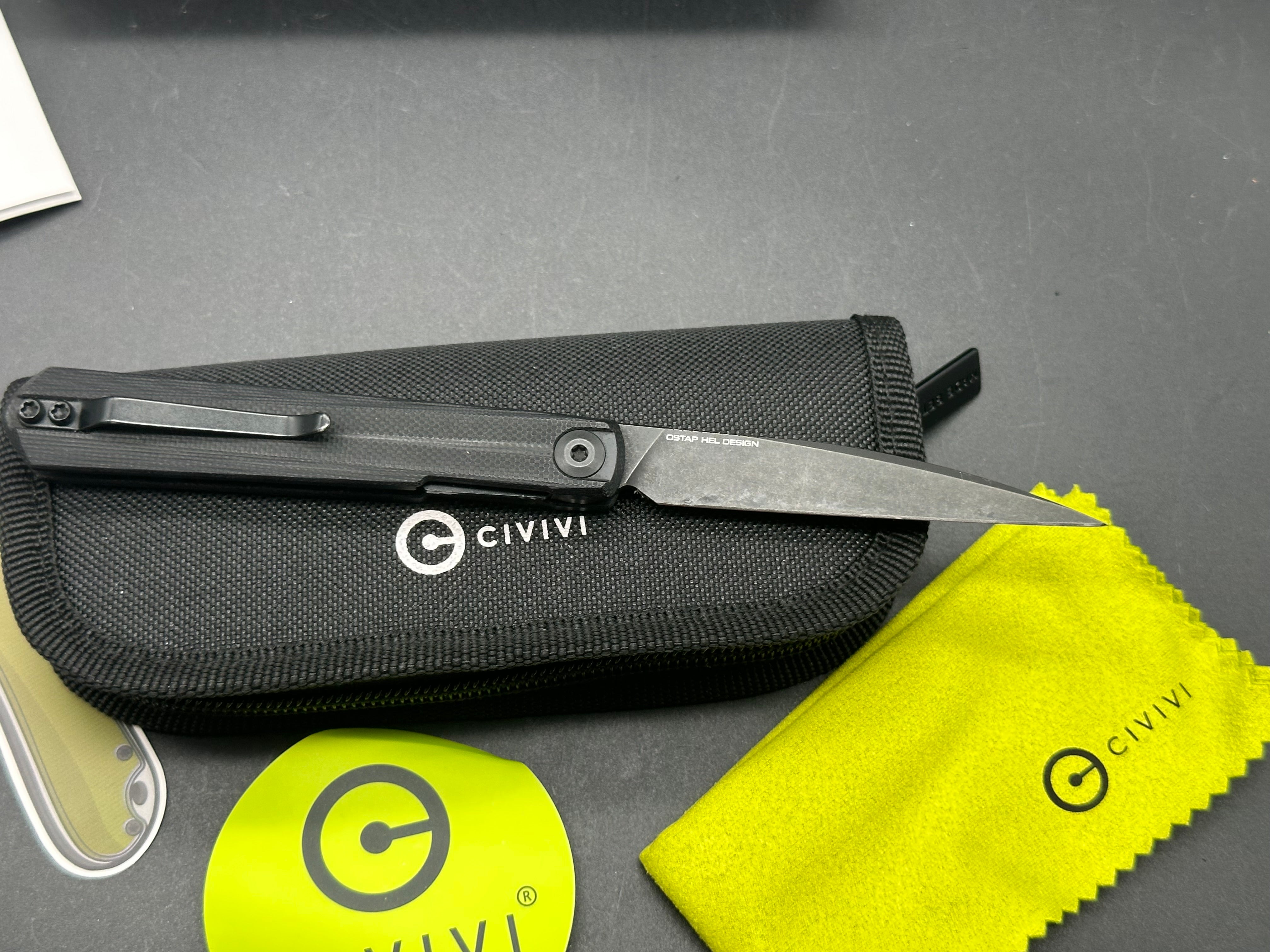 CIVIVI Clavi Liner Lock Knife Black G-10 (2.34" BW Nitro-V)