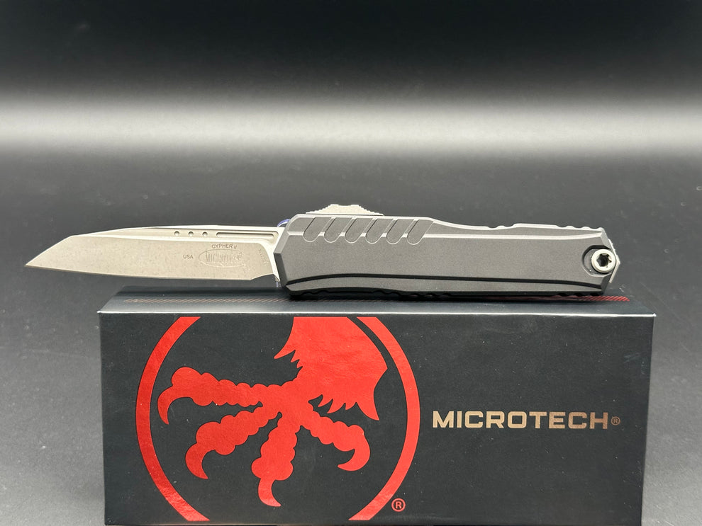 Microtech Cypher II S/E OTF Automatic Knife Black (3.5