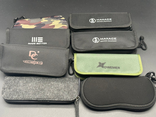 Knife zipper pouches (8 pouches total)