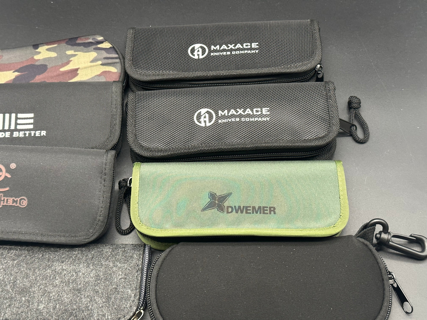 Knife zipper pouches (8 pouches total)