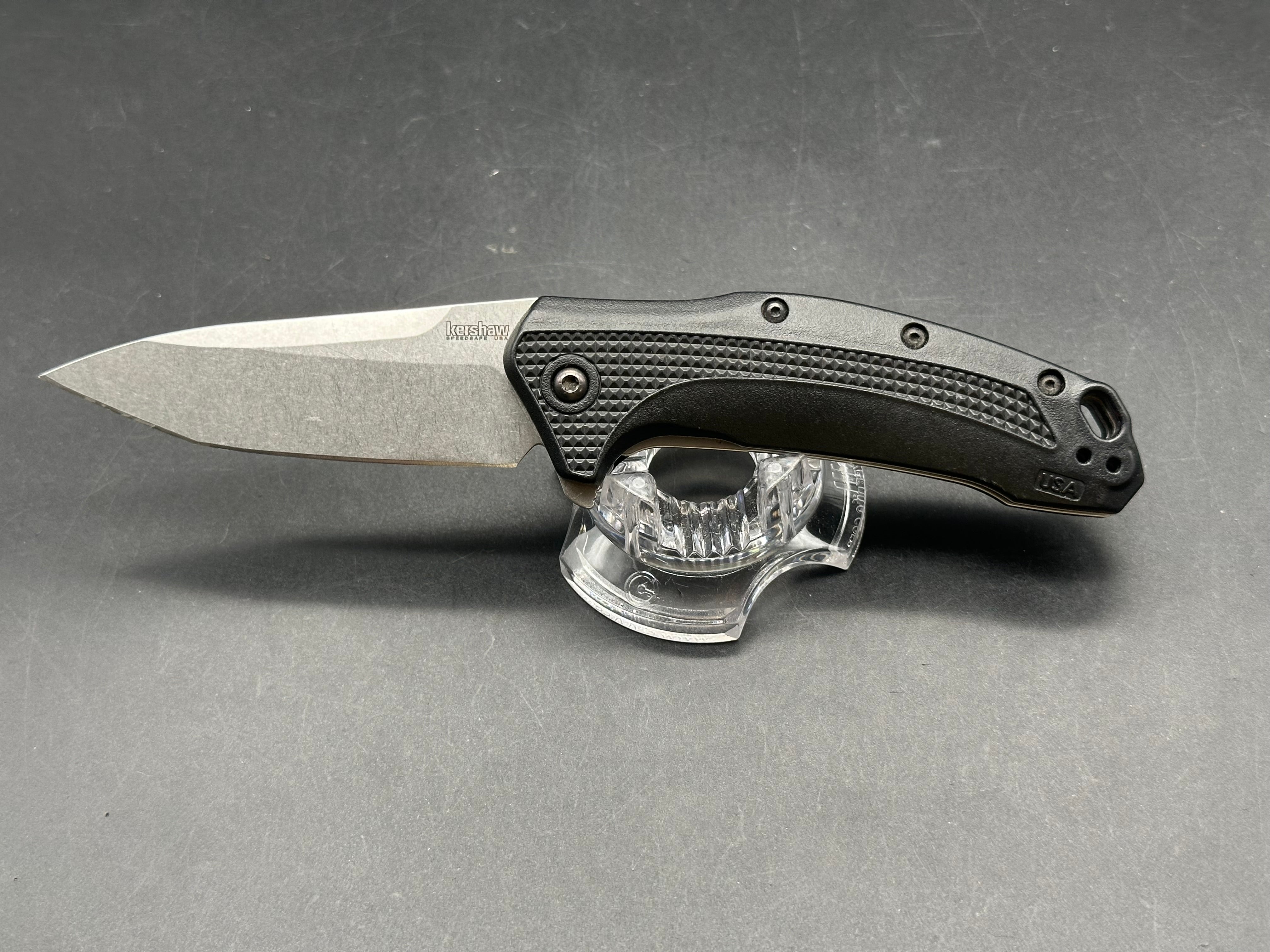 Kershaw Link Tanto Knife Black GFN (3.25" Stonewash)