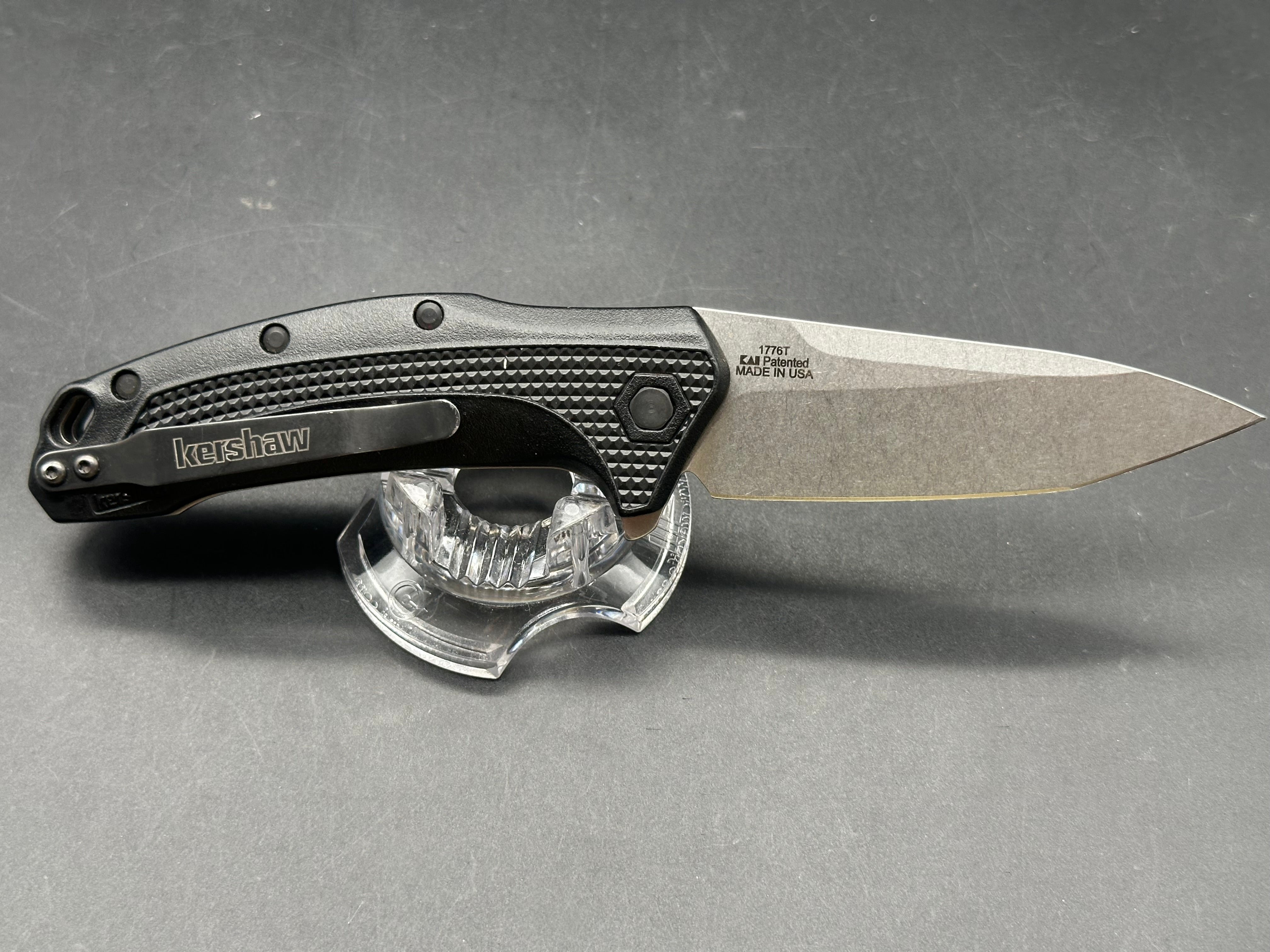 Kershaw Link Tanto Knife Black GFN (3.25" Stonewash)