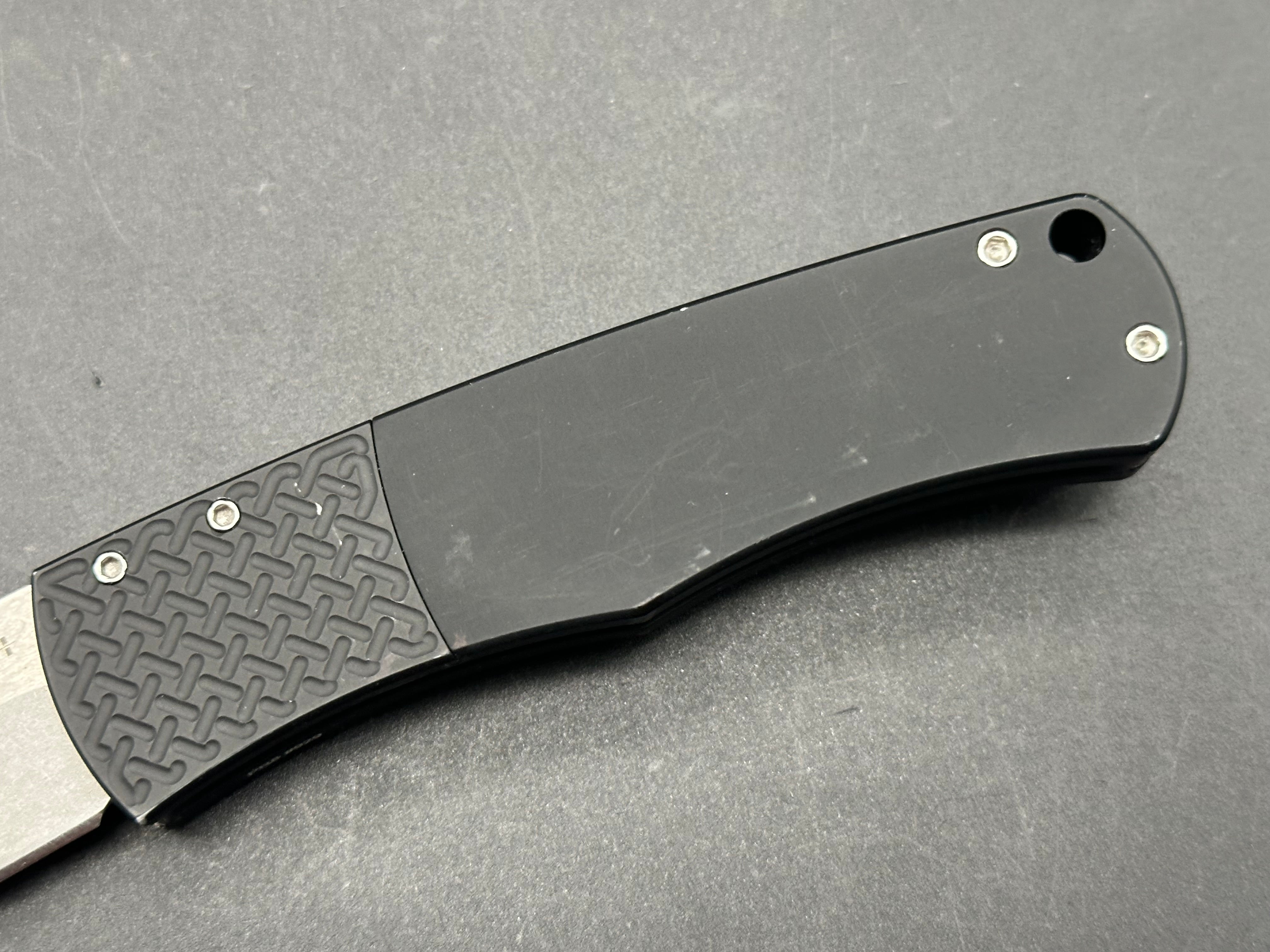 ProTech Magic BR-1 "Whiskers" Automatic Knife Black (3.1" Stonewash) BR-1.3