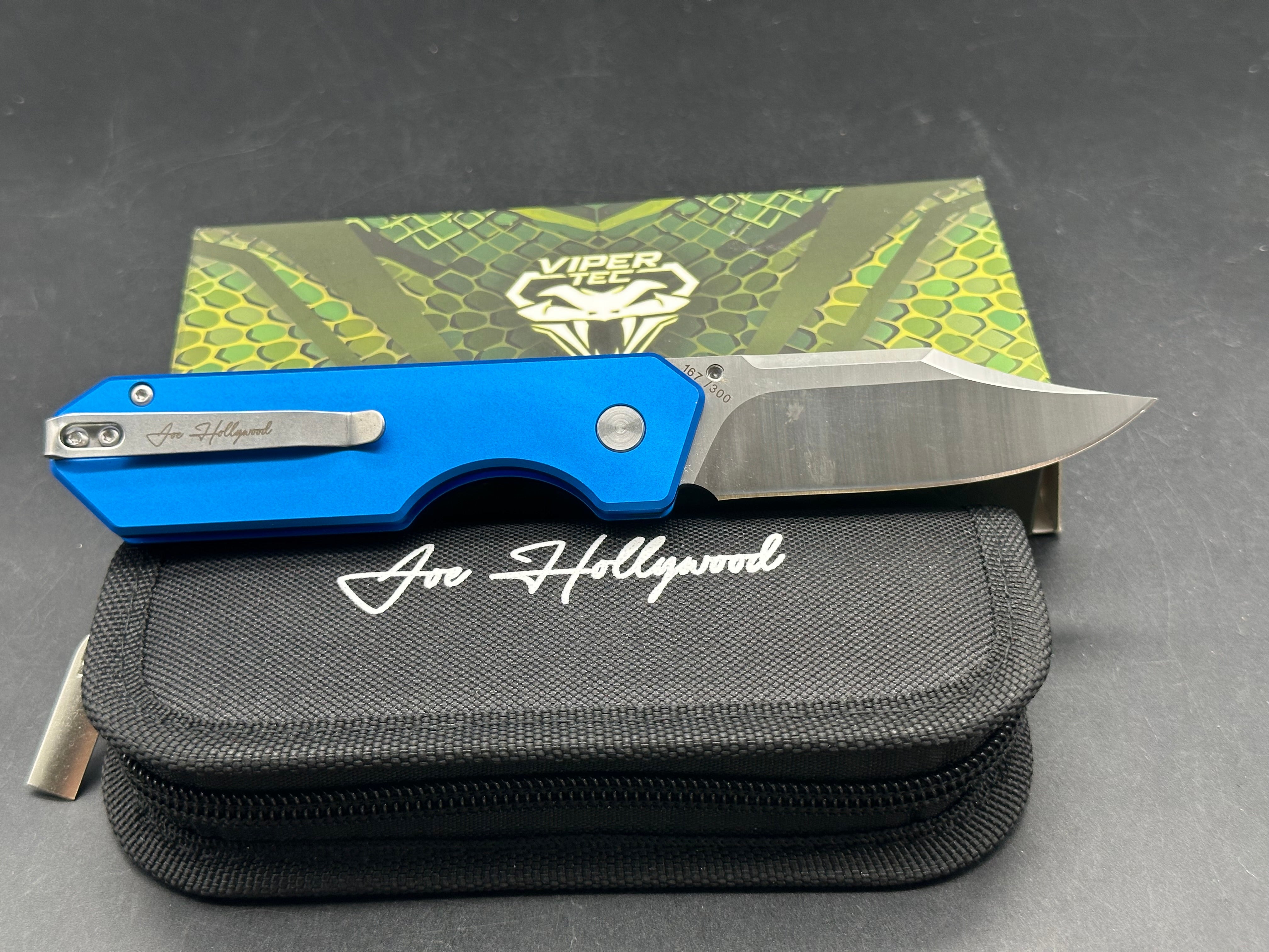 Vipertech City Joe Hollywood 160/300 blue aluminum w/D2 blade