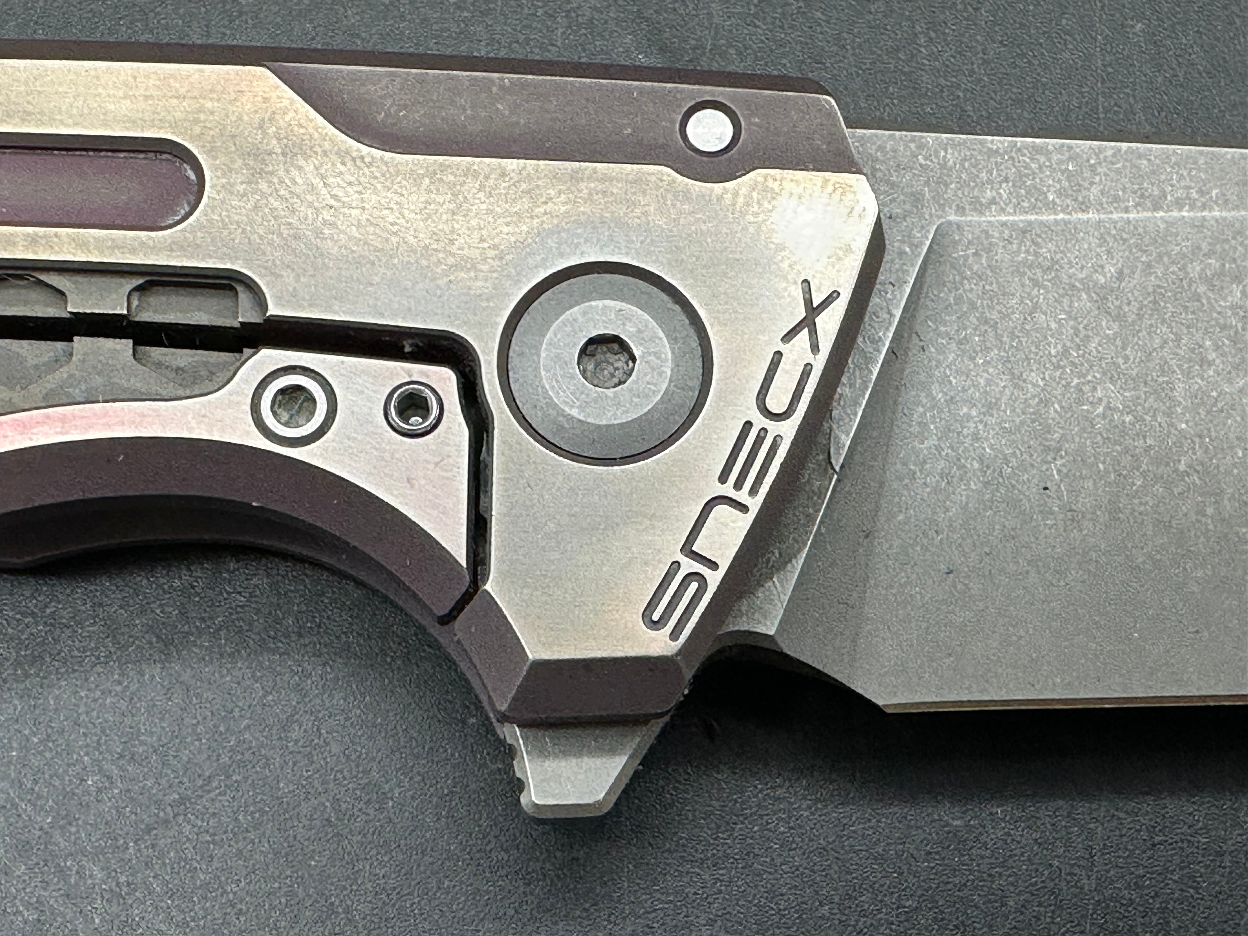 Jake Hoback SNECX Buster customized by JD Cutlery , anodized