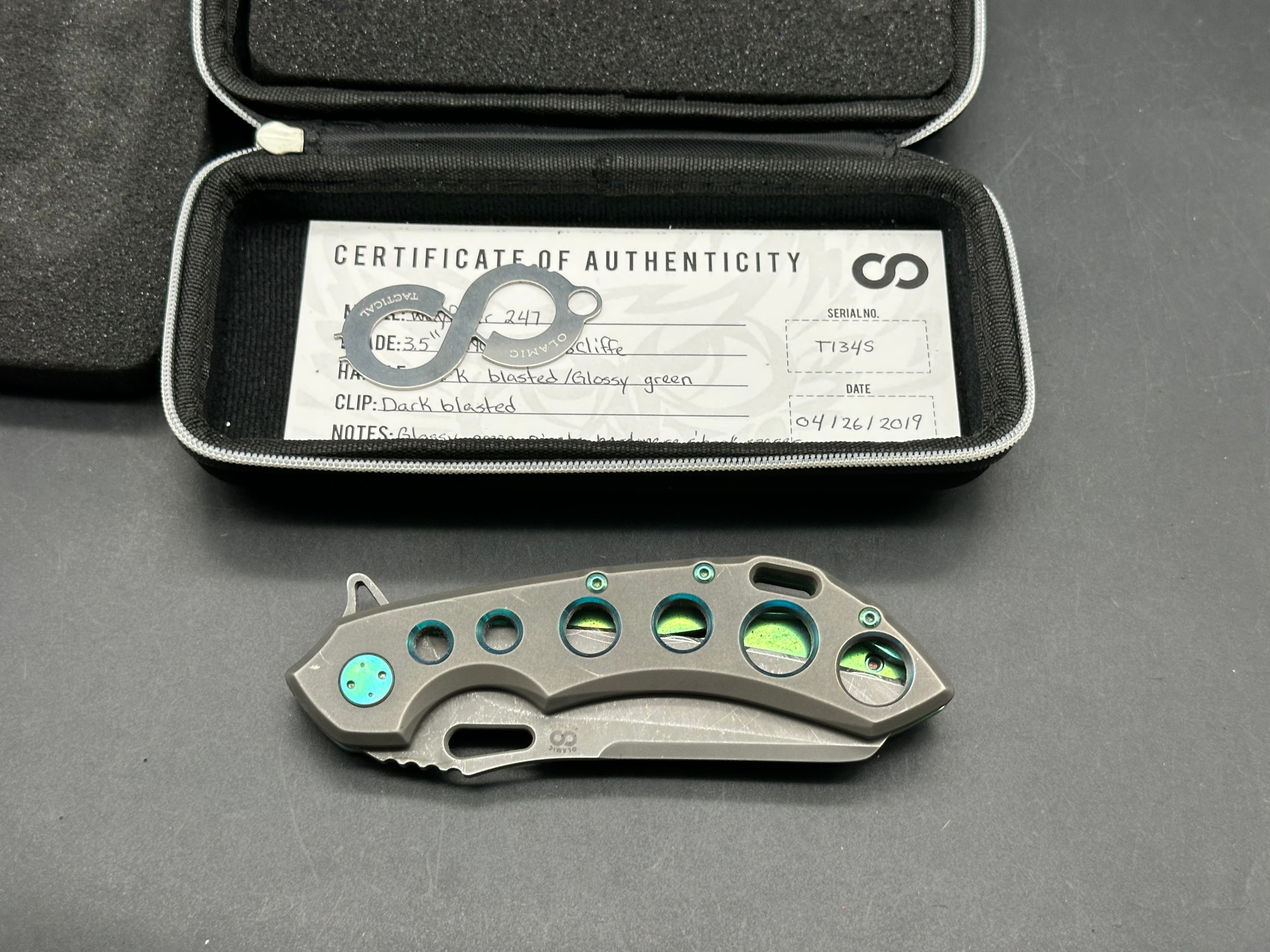 Olamic Wayfarer 247 acid wash blade