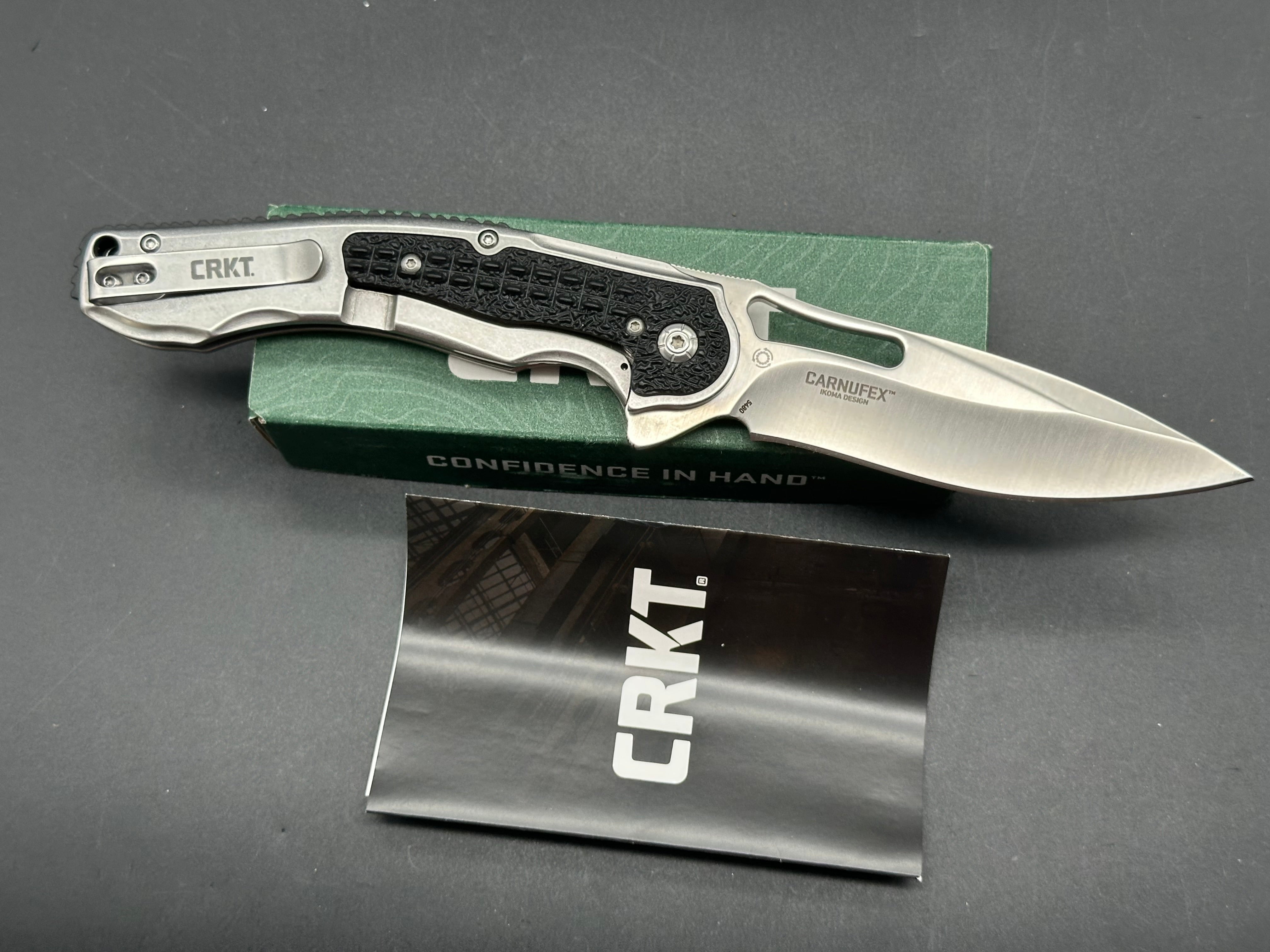 CRKT Ikoma Carnufex Frame Lock Flipper Knife (4" Satin)