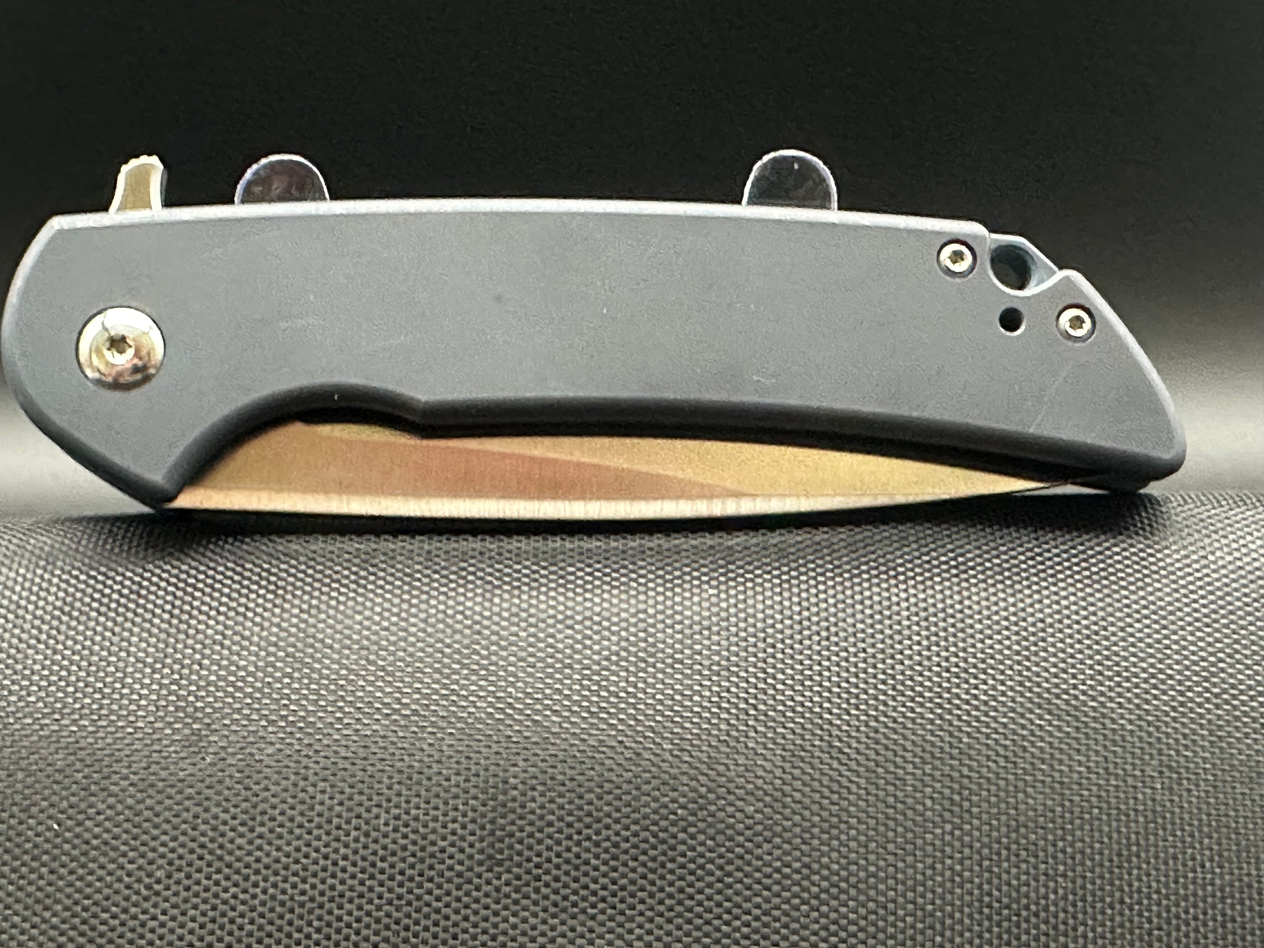 Drop Ferrum Forge - Crux/Blue Ti Frame/Drop Point/Satin Polished CPM-S35VN