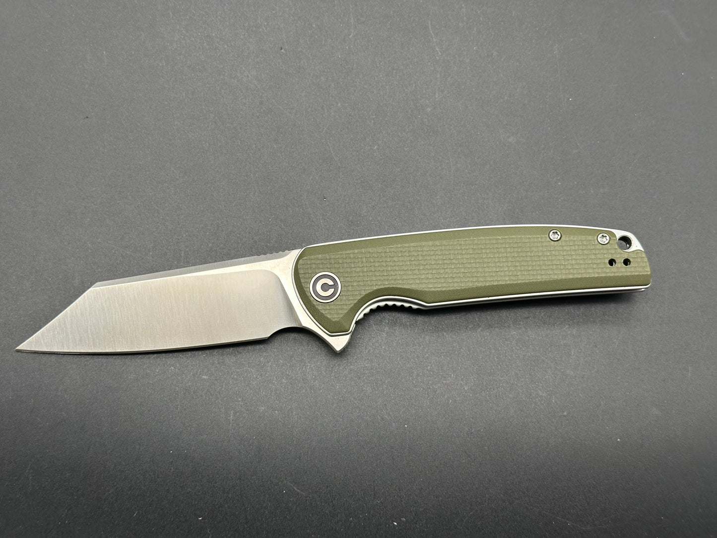 CIVIVI Brigand Liner Lock Knife OD Green G-10 (3.5" Satin D2) C909A