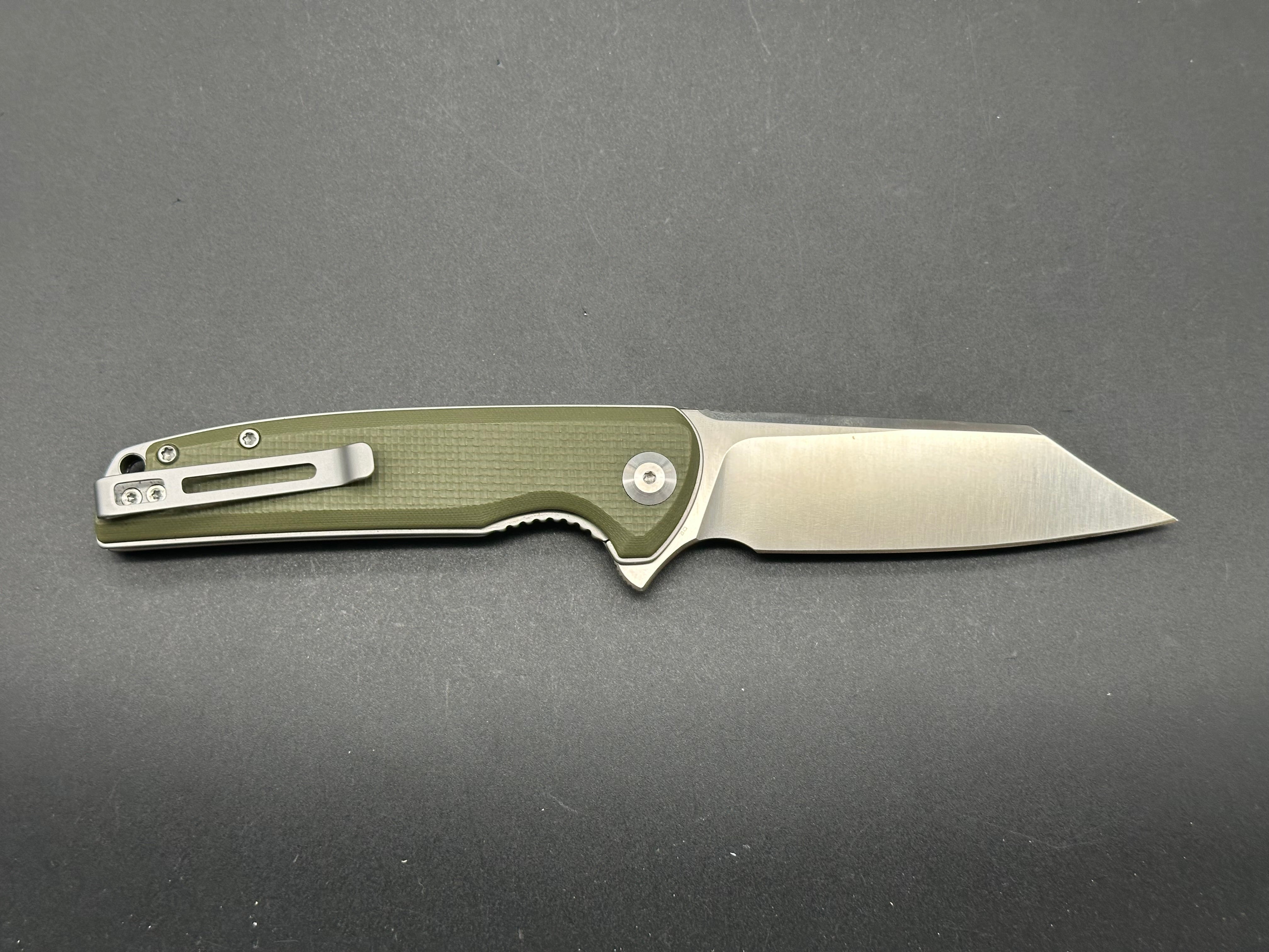 CIVIVI Brigand Liner Lock Knife OD Green G-10 (3.5" Satin D2) C909A