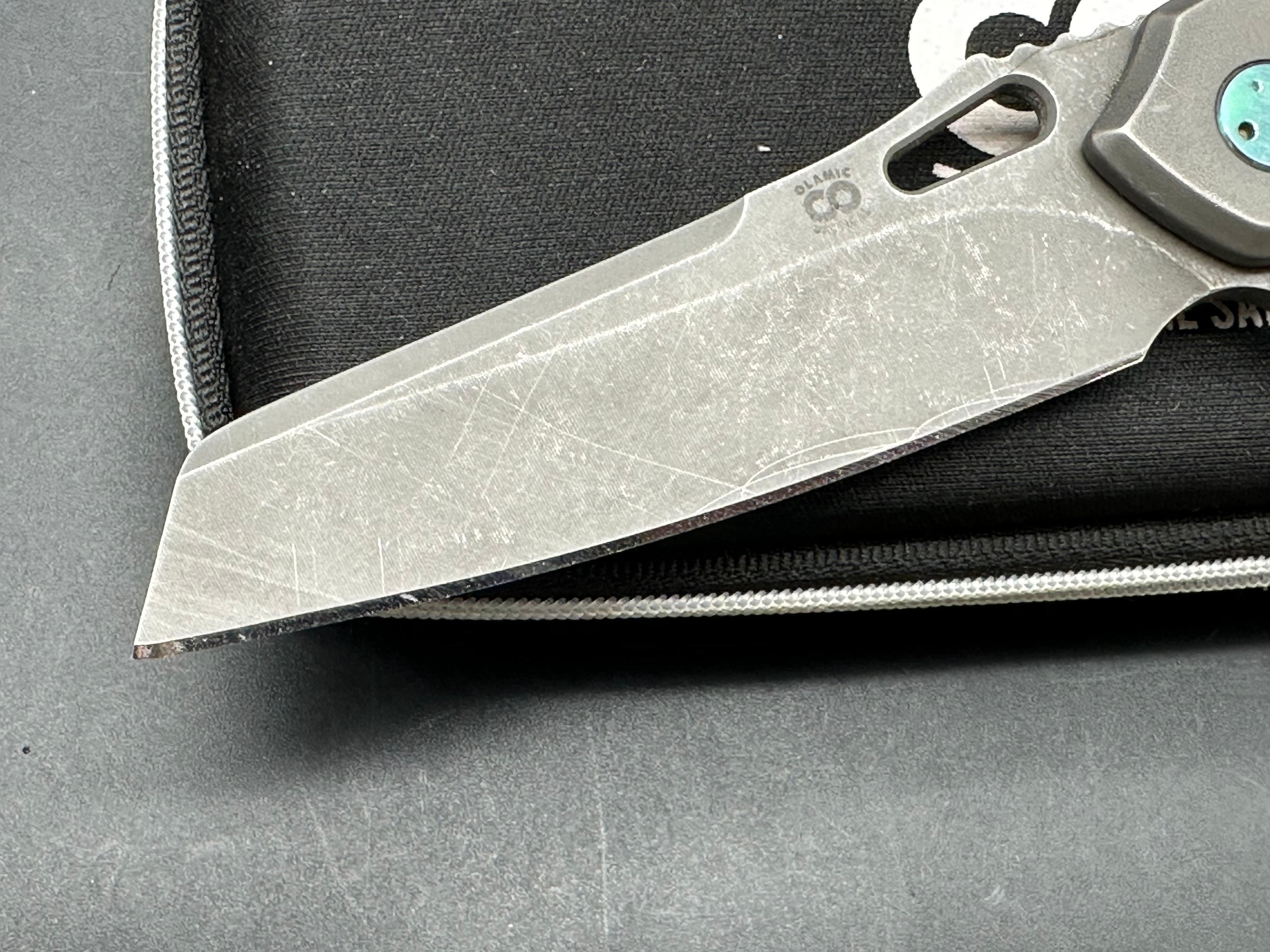 Olamic Wayfarer 247 acid wash blade