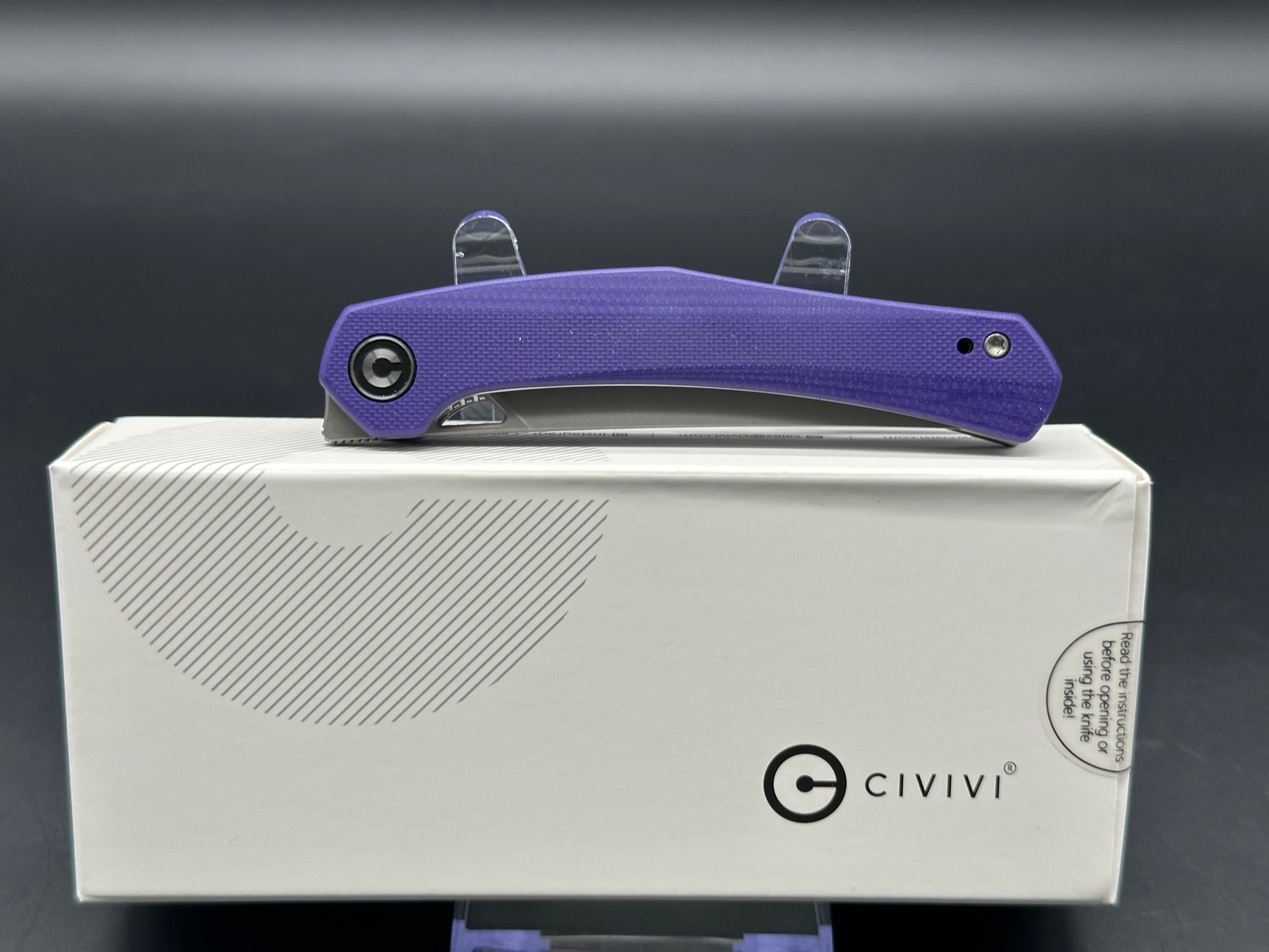 CIVIVI Lazar Liner Lock Knife Purple G-10 (3.3" SW) C20013-2