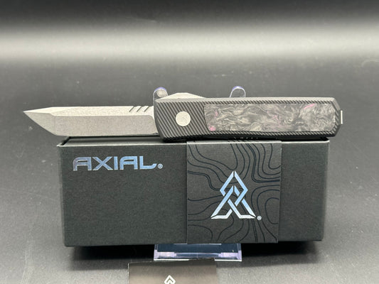 Axial Shift 3.0 OTF 3.2"/Black Aluminum Frame Purple Fat Carbon Inlay/Tanto/Stonewash Magnacut