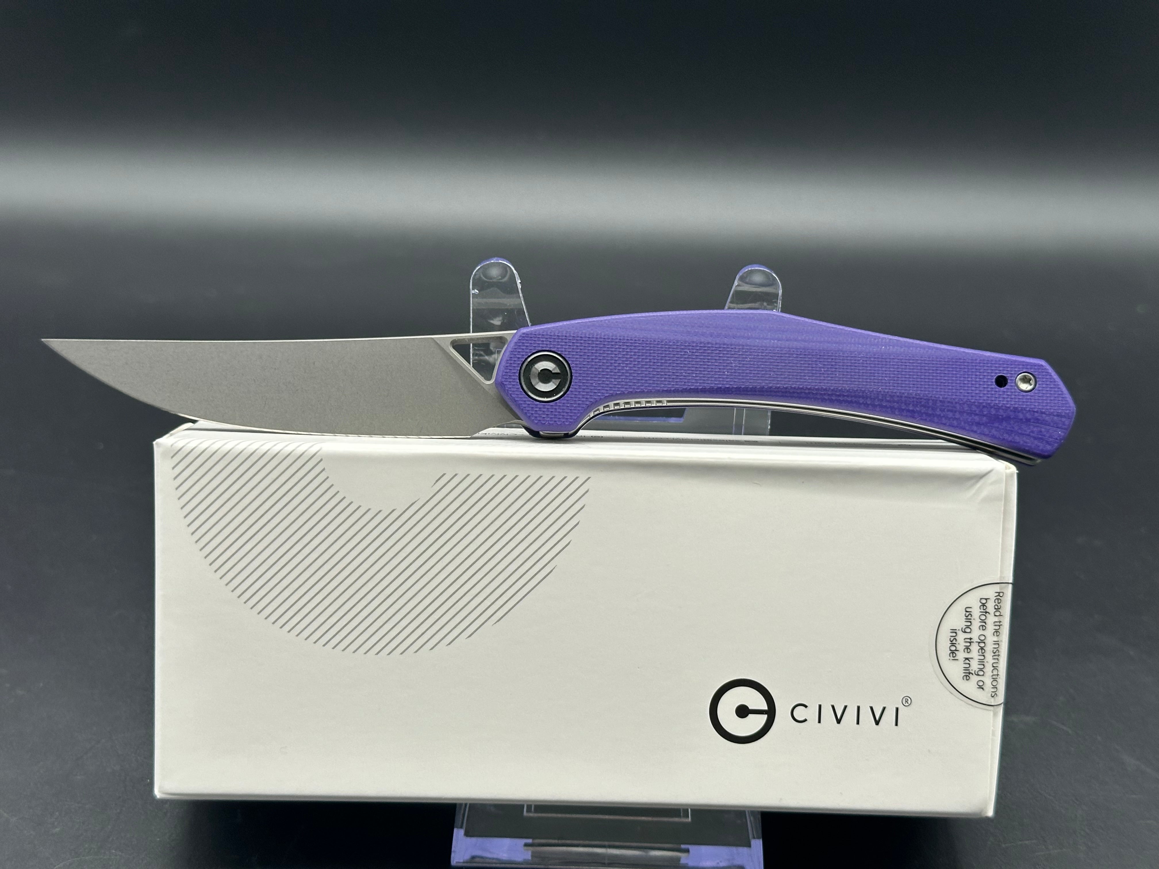 CIVIVI Lazar Liner Lock Knife Purple G-10 (3.3" SW) C20013-2