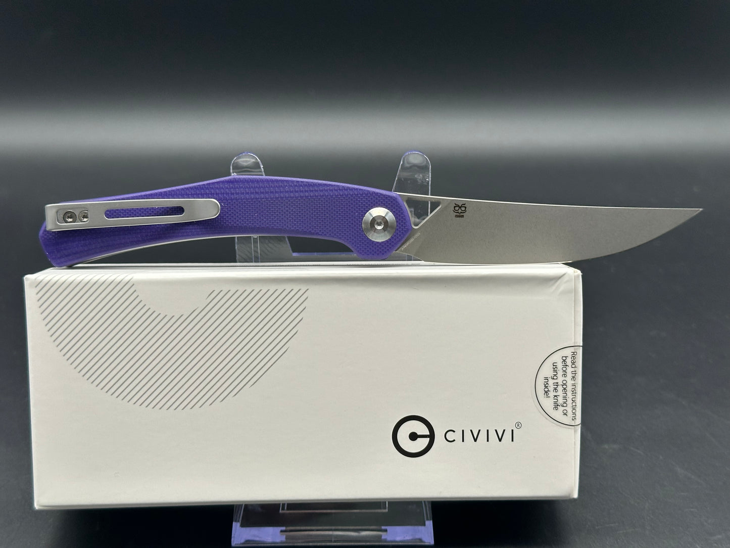 CIVIVI Lazar Liner Lock Knife Purple G-10 (3.3" SW) C20013-2