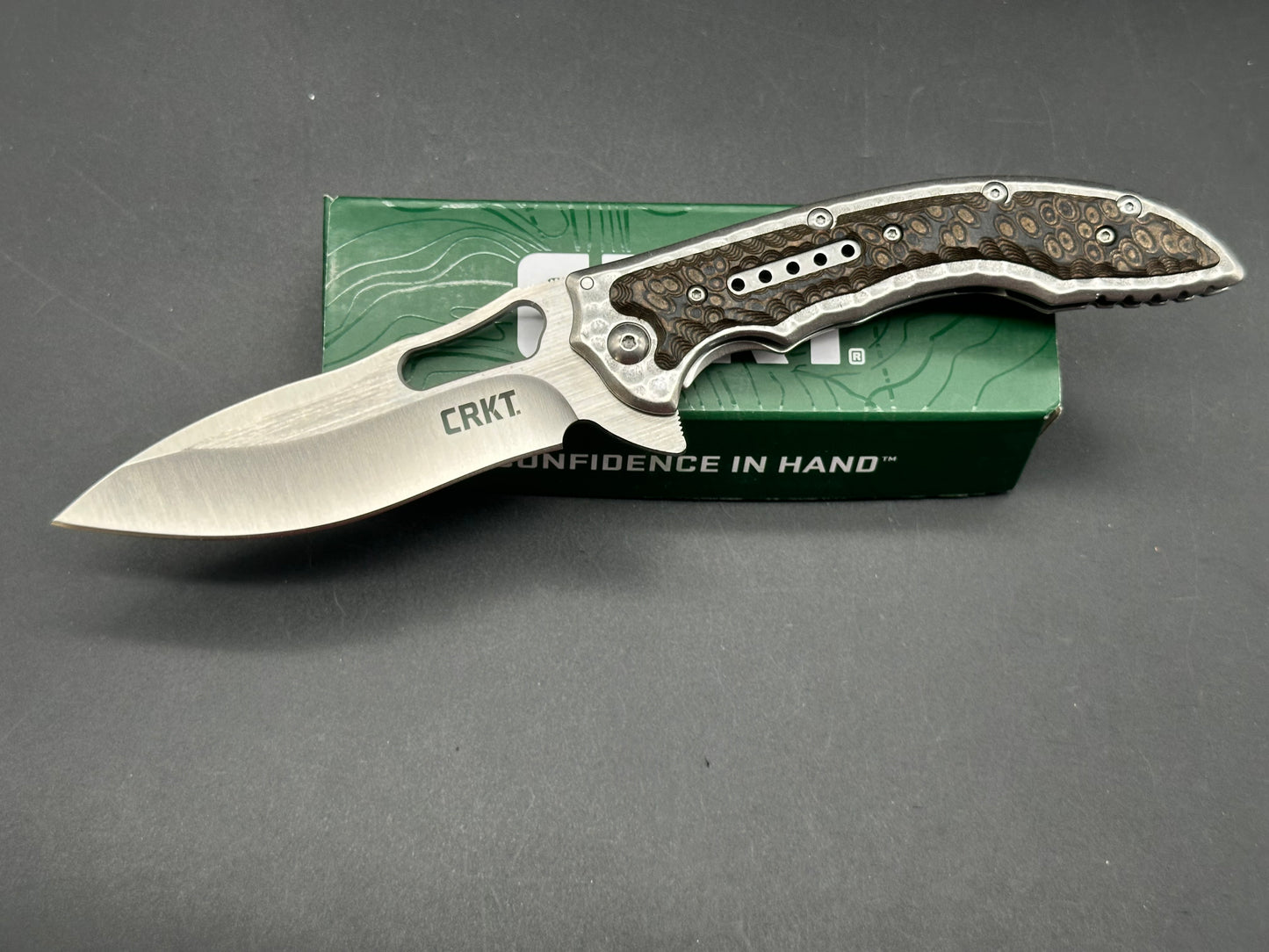 CRKT Ikoma Fossil Frame Lock Knife (3.96" Satin)