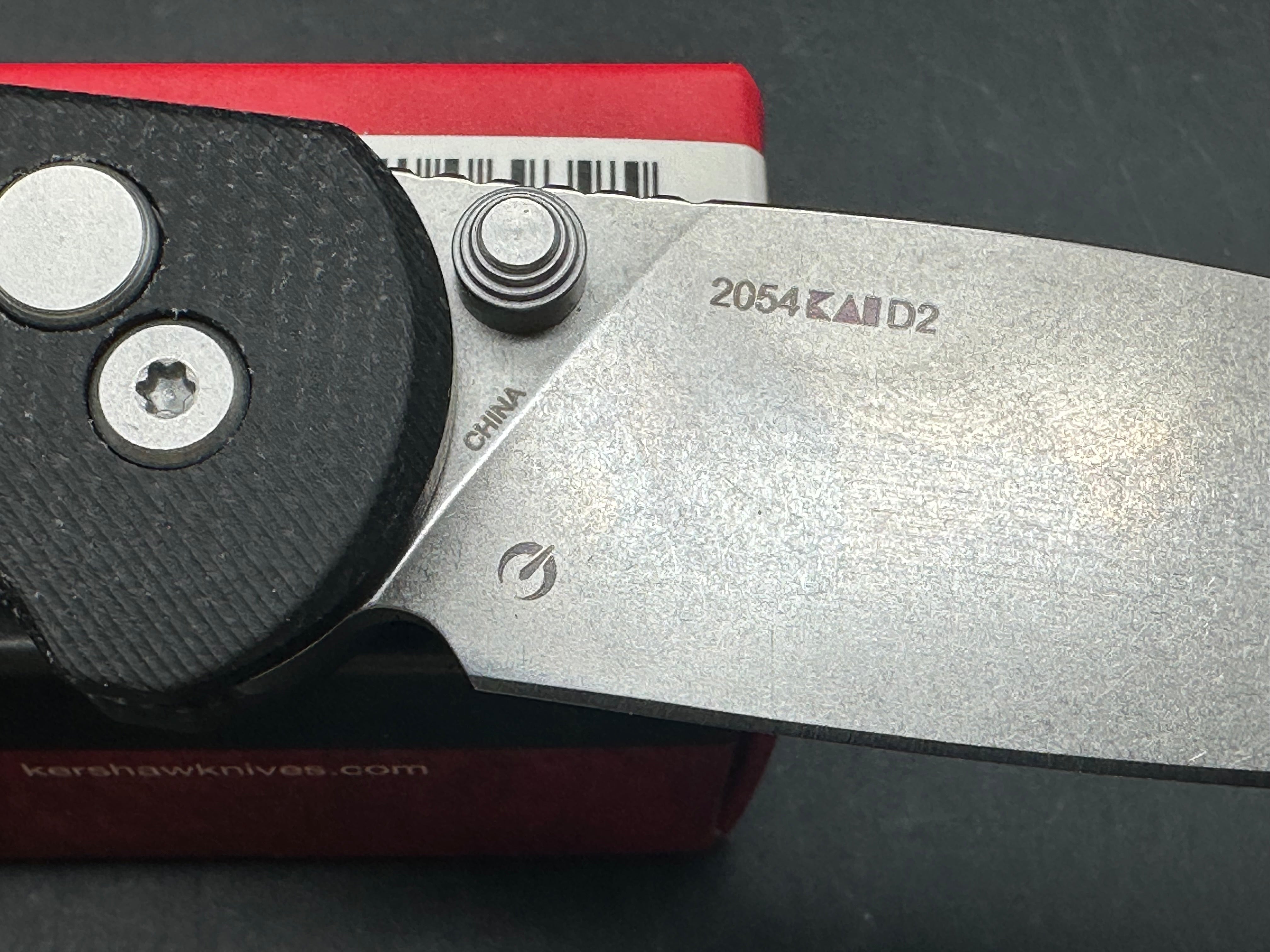 Kershaw Remnant Button Lock Knife Black Micarta (3.5" Stonewash)