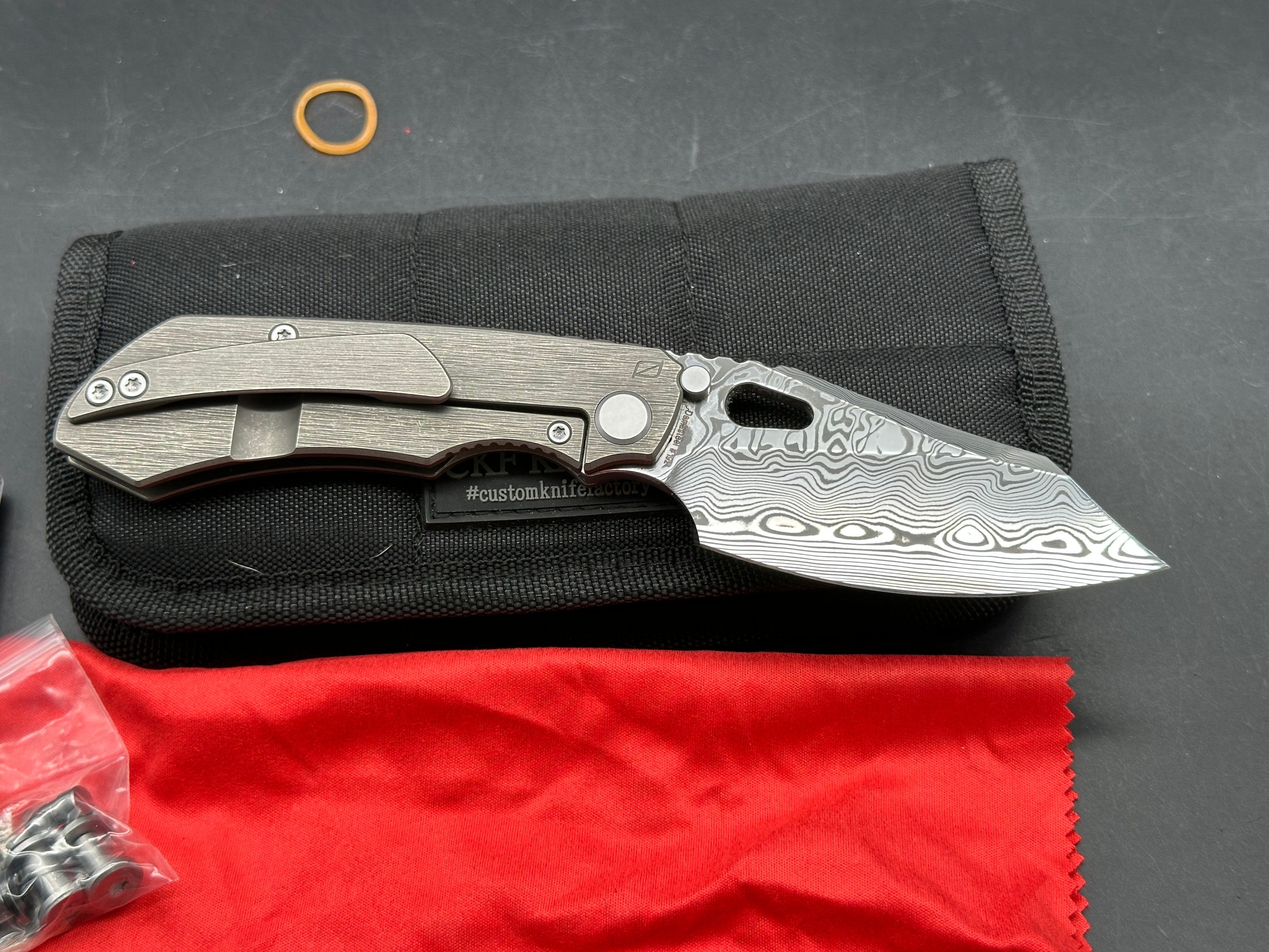 CKF Evo 4.0 damasteel and titanium