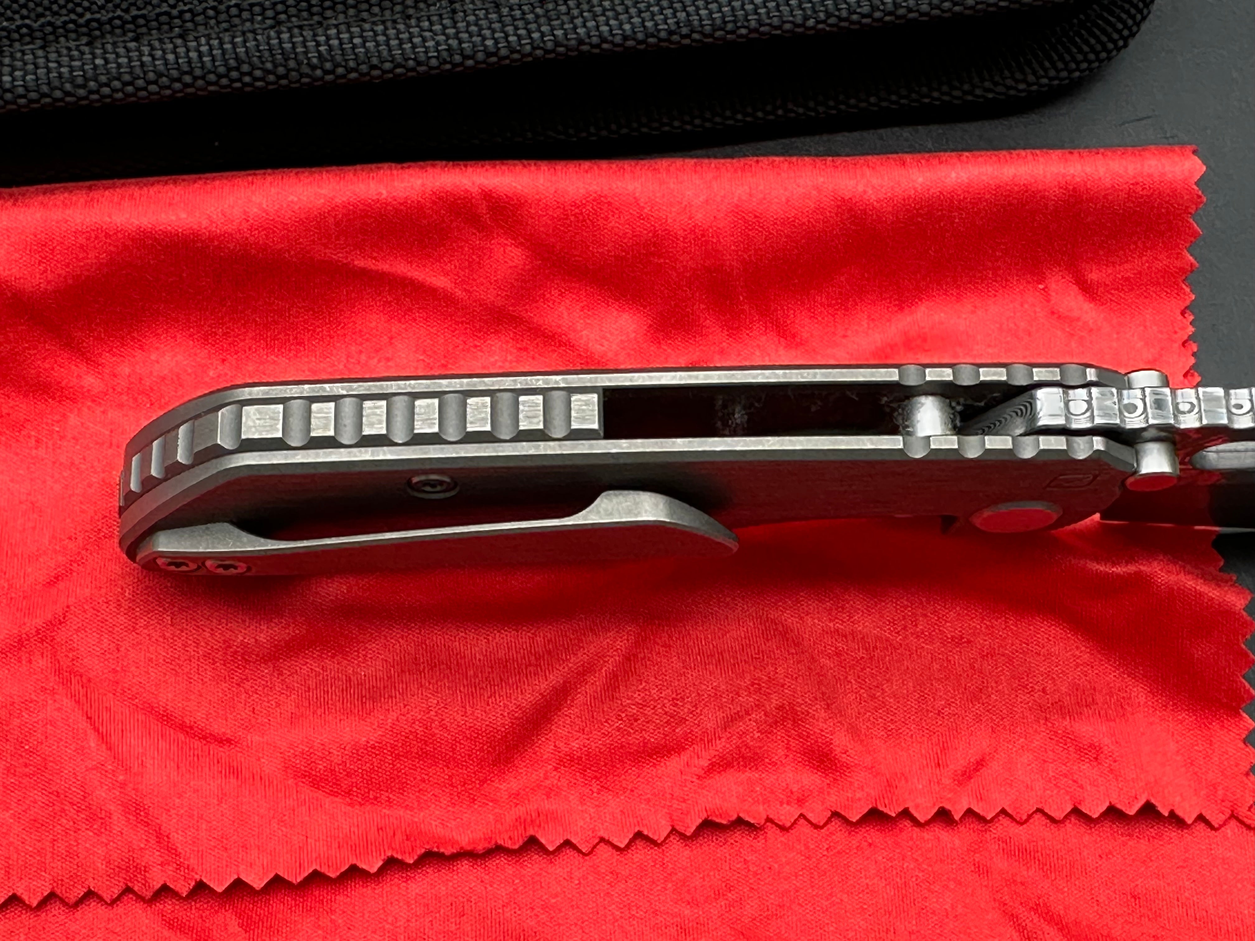CKF Evo 4.0 damasteel and titanium