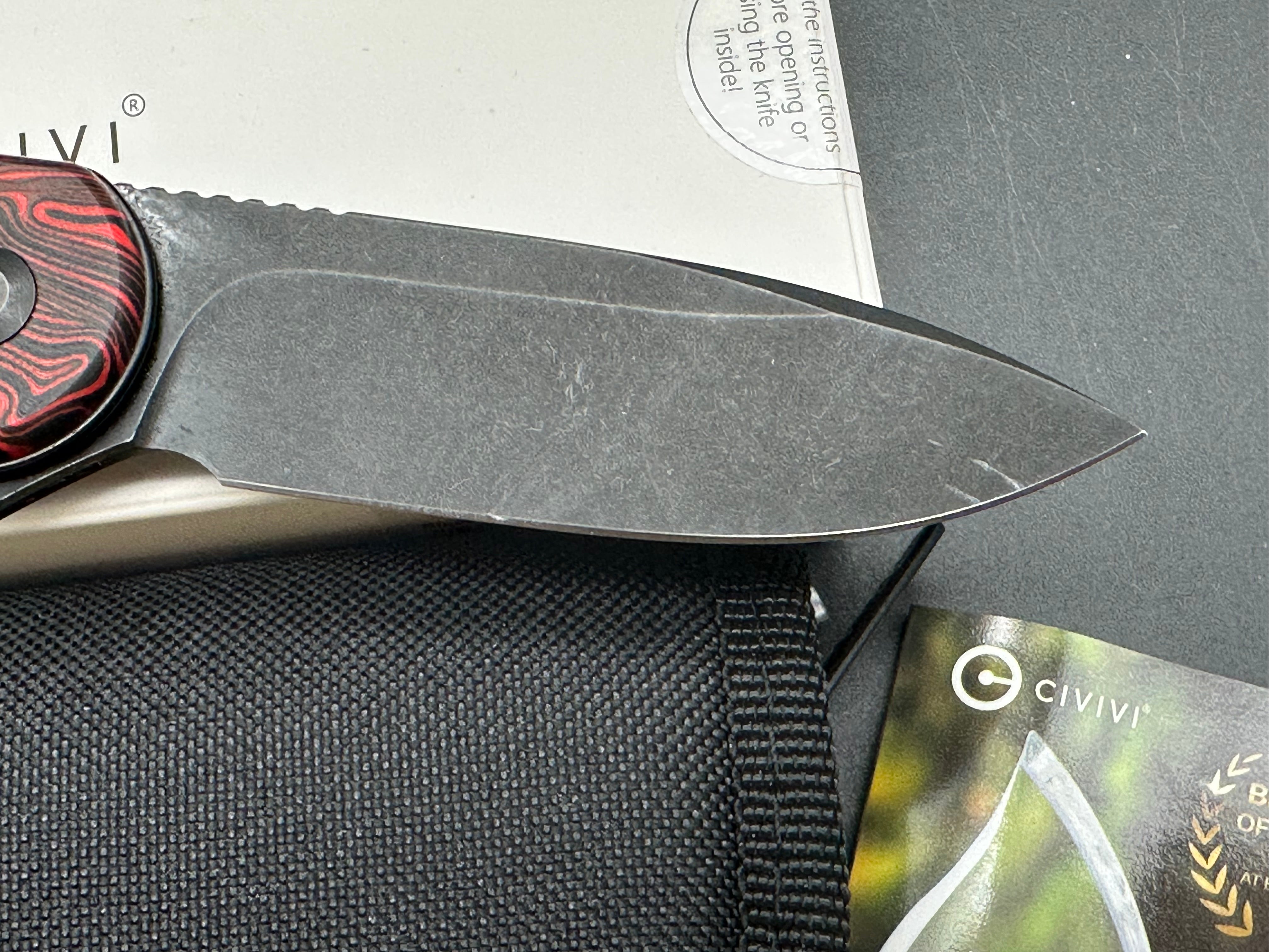 CIVIVI Button Lock Elementum II Red/Black G10 S35VN -Knife Center Exclusive