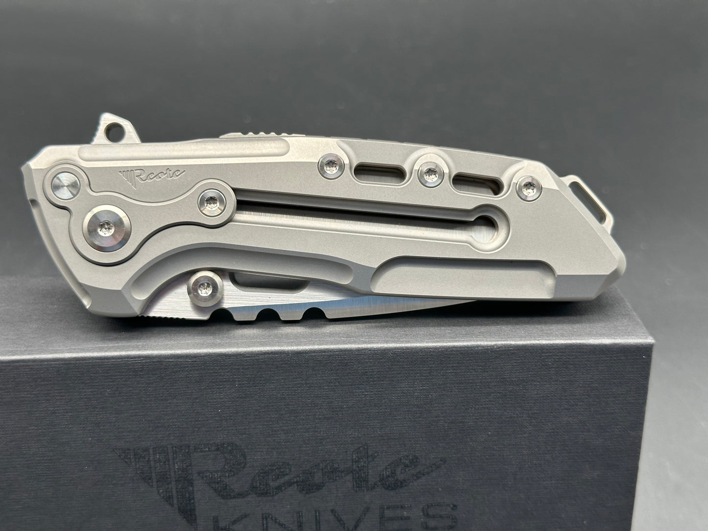 Reate Knives Terminator T1000 Ti Milled Handle Satin CPM-3V