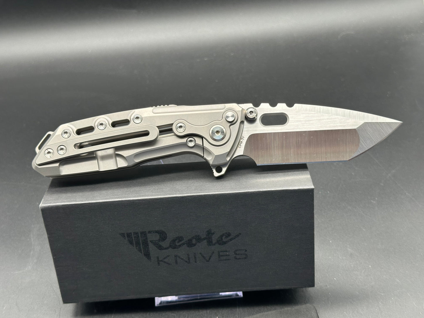 Reate Knives Terminator T1000 Ti Milled Handle Satin CPM-3V