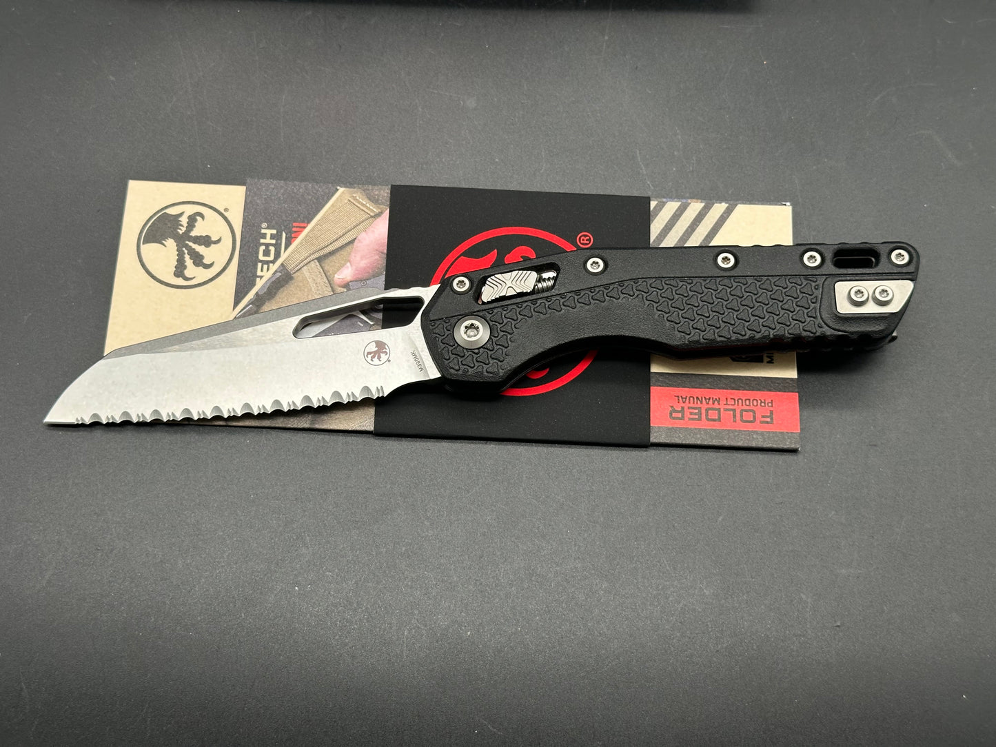 Microtech Standard Issue MSI Ram-Lok Knife Black Polymer (3.9" Apoc Full Serr)