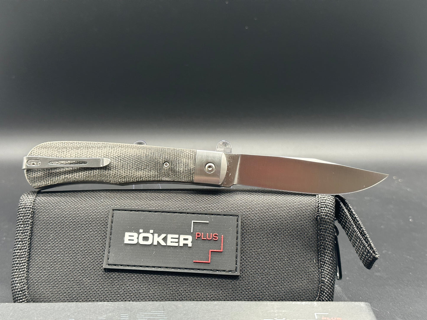 Boker Plus Bonfire Front Flipper Knife Green Canvas Micarta