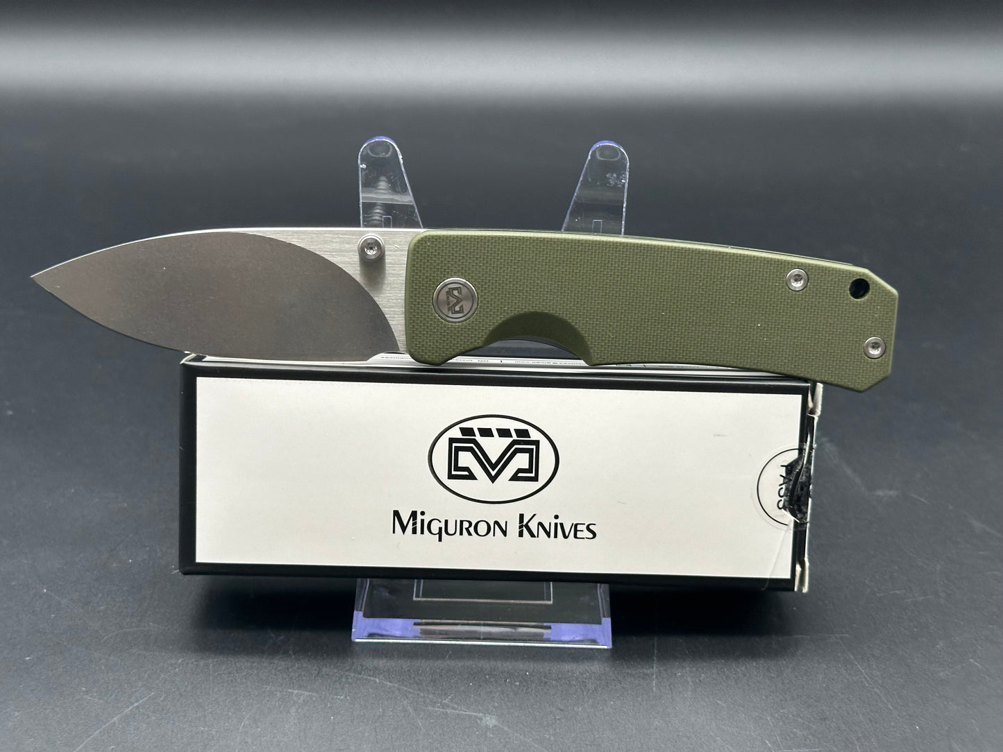 MIGURON PELORA FOLDING KNIFE GREEN G10 HANDLE 14C28N BLADE