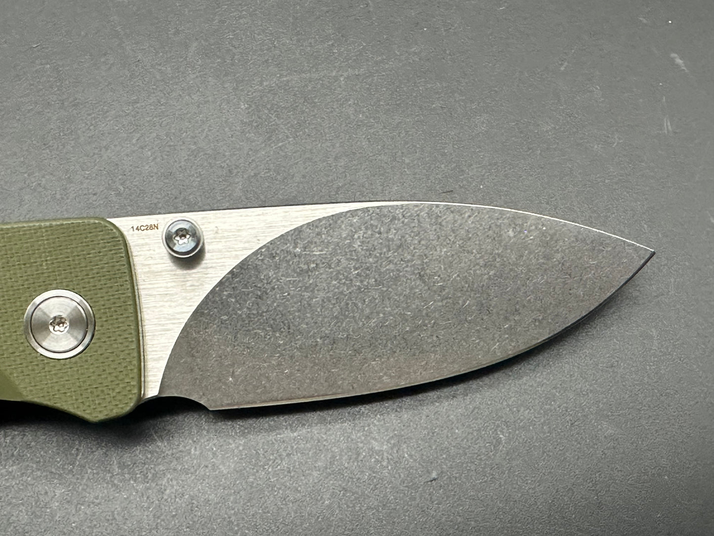 MIGURON PELORA FOLDING KNIFE GREEN G10 HANDLE 14C28N BLADE