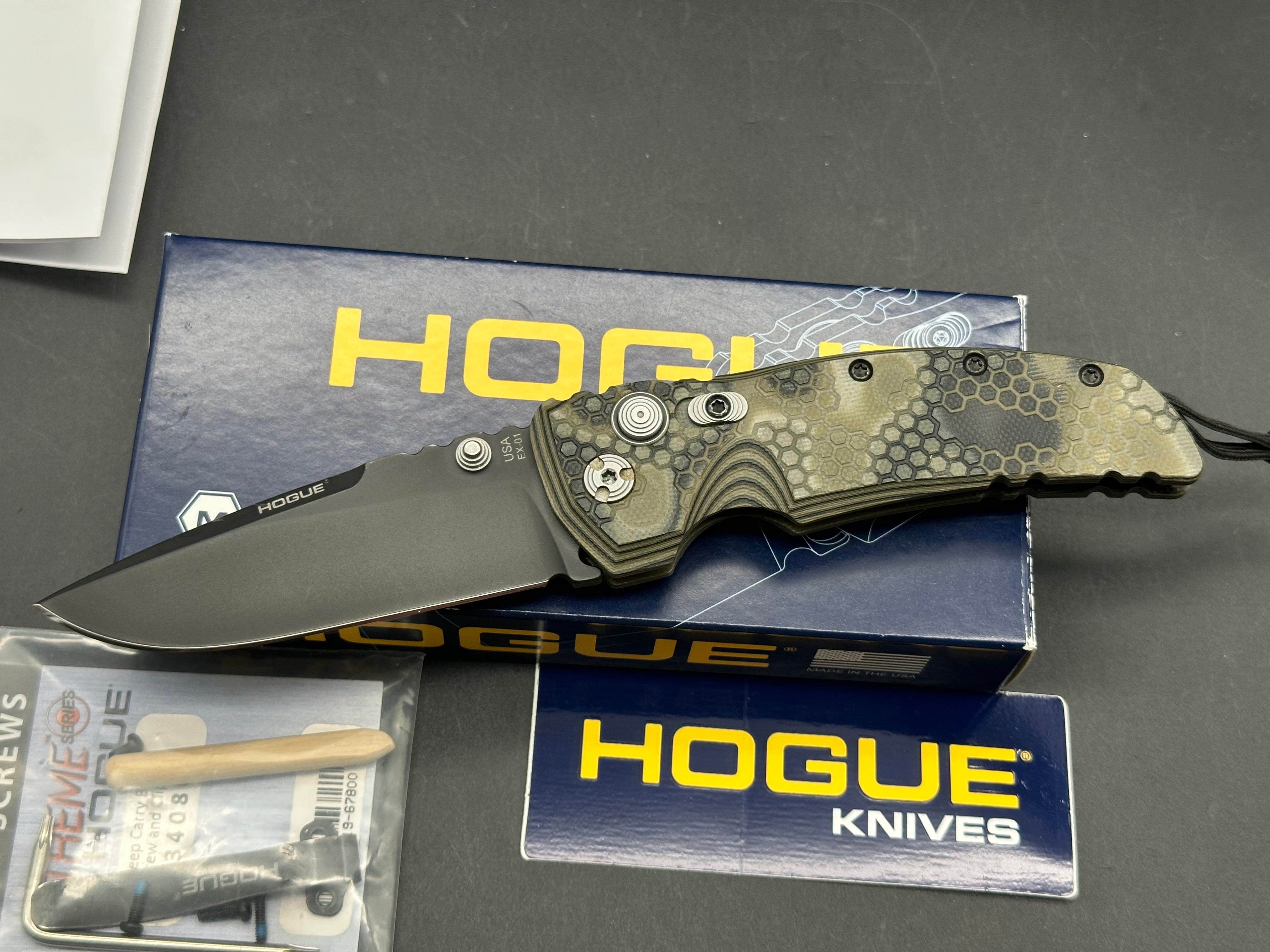 Hogue Knives EX01 Knife G10 Handle Drop Point Blade (3.5")