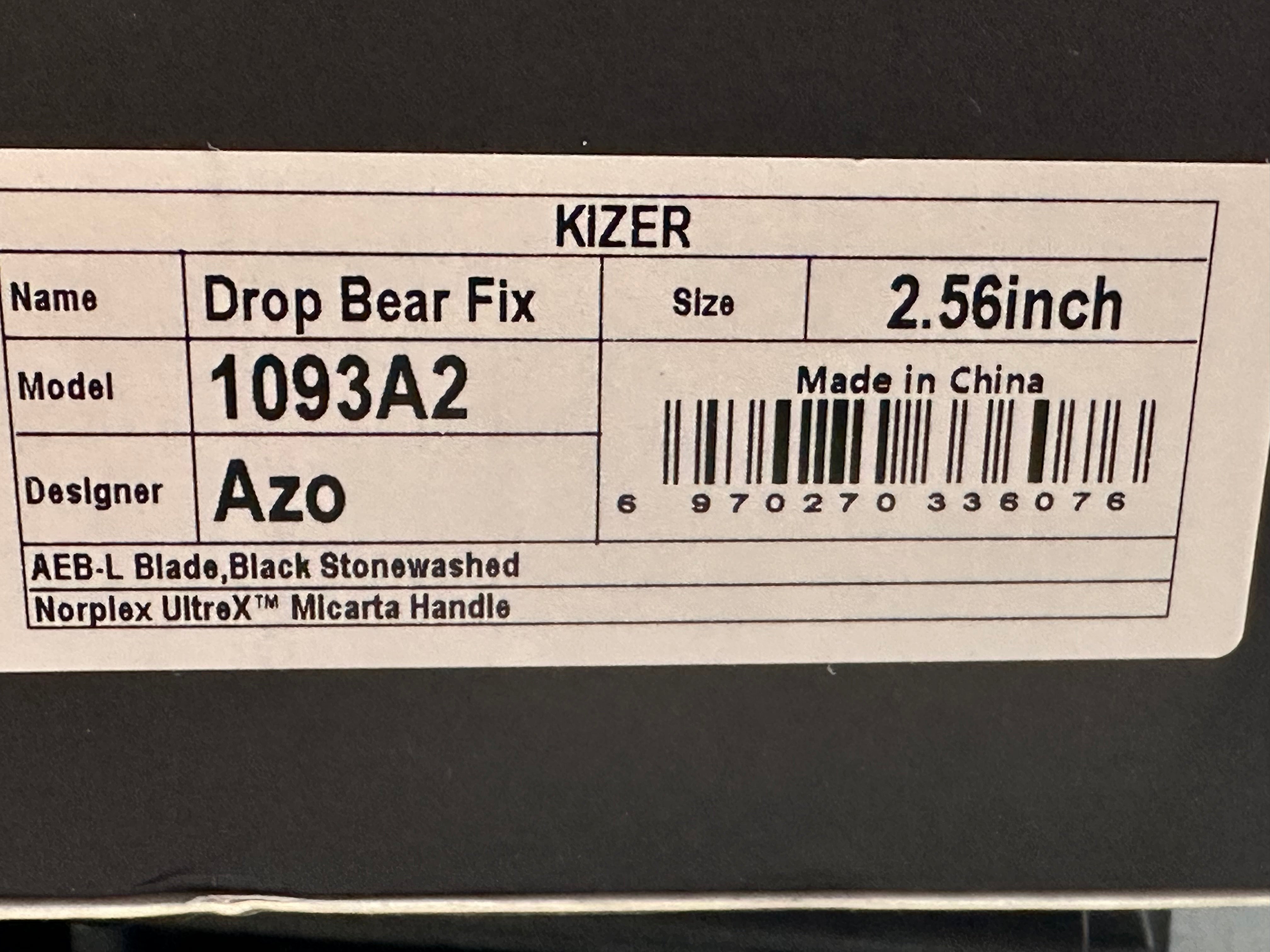 Kizer DROP BEAR FIX | AEB-L | NORPLEX ULTREX MICARTA |