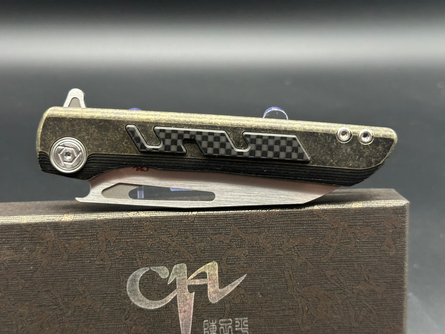 CH KNIVES BUTCHER 2 FLIPPER KNIFE BRONZE