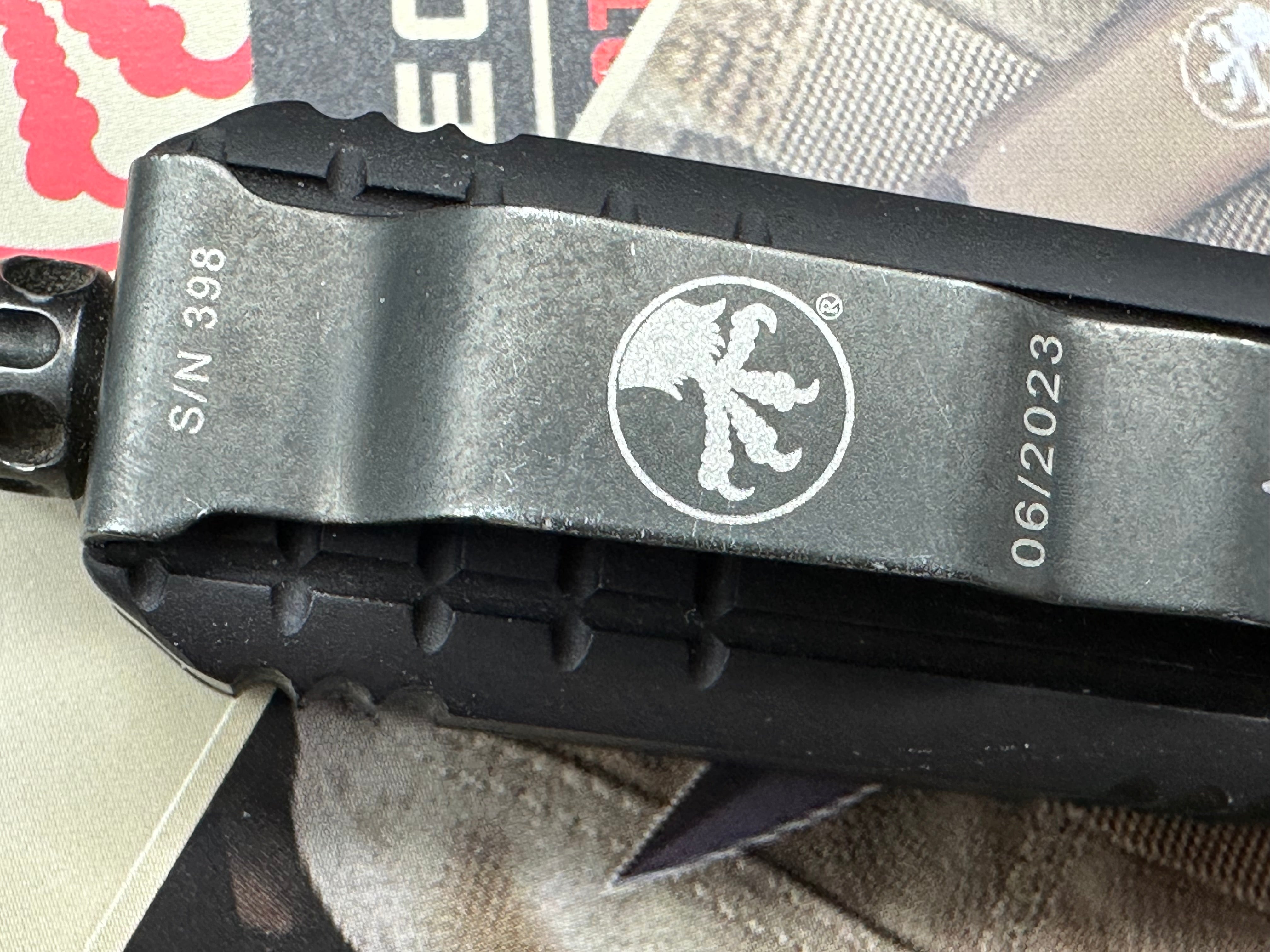 Microtech Ultratech, nickel boron internals, frag pattern