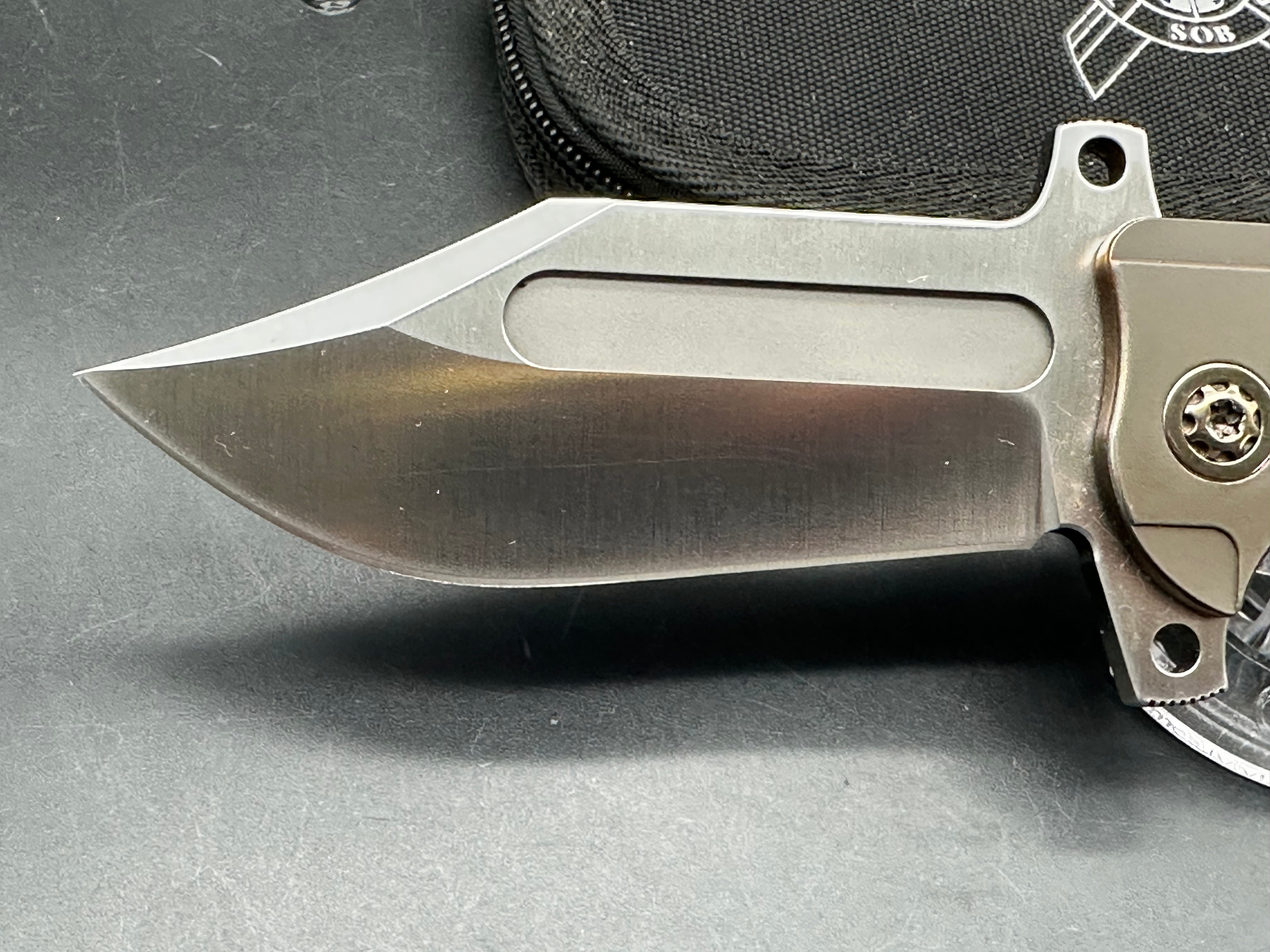 Andre De Villiers ADV Badlands Bowie copper inlay & back spacer - version 1 with deeper belly- one of one