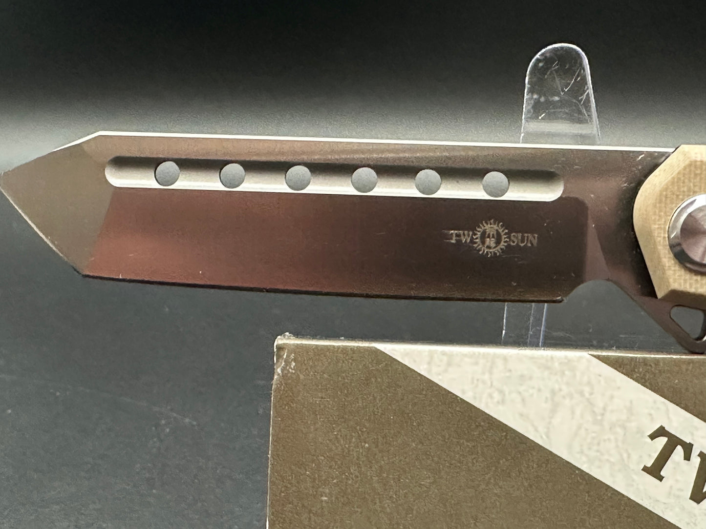 TWOSUN TS173 COYOTE TAN G10 HANDLE D2