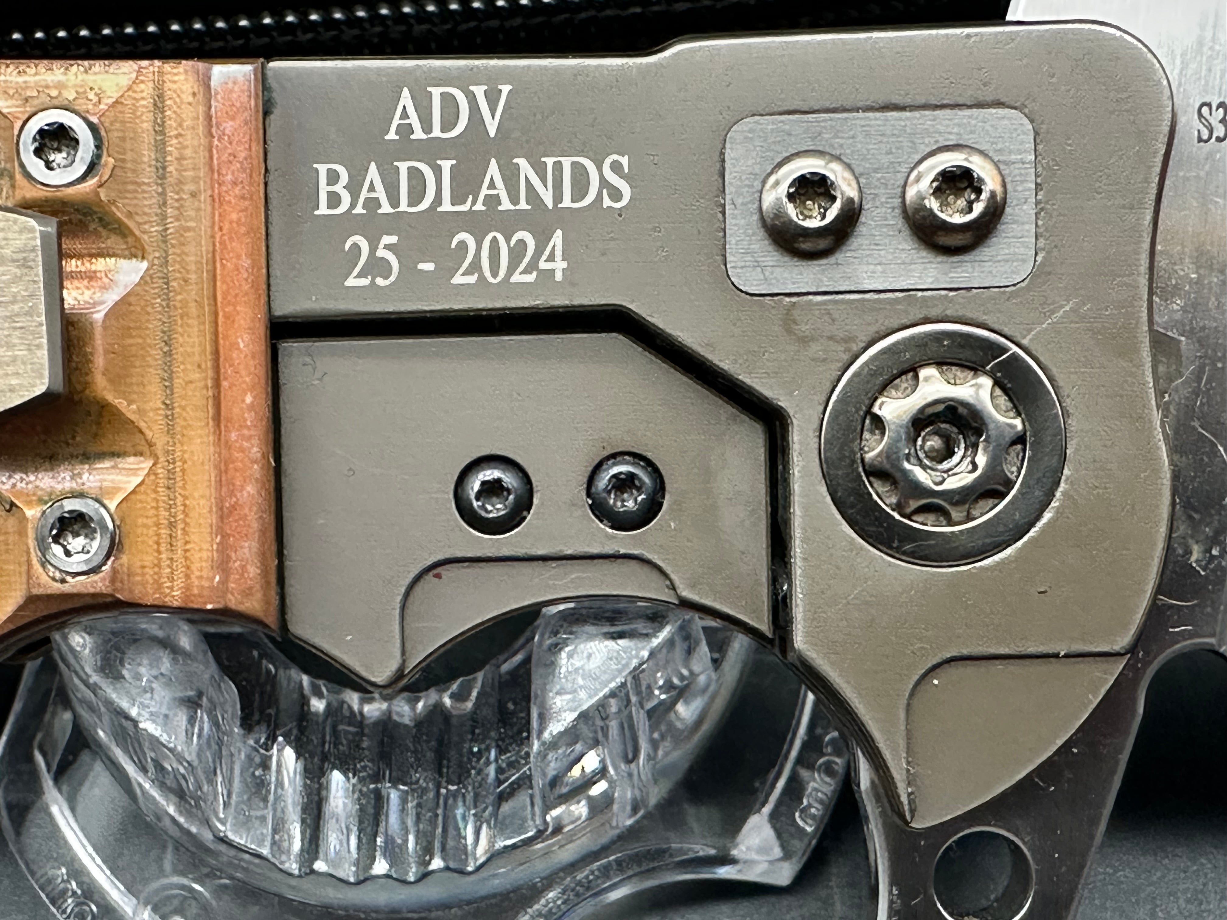 Andre De Villiers ADV Badlands Bowie copper inlay & back spacer - version 1 with deeper belly- one of one