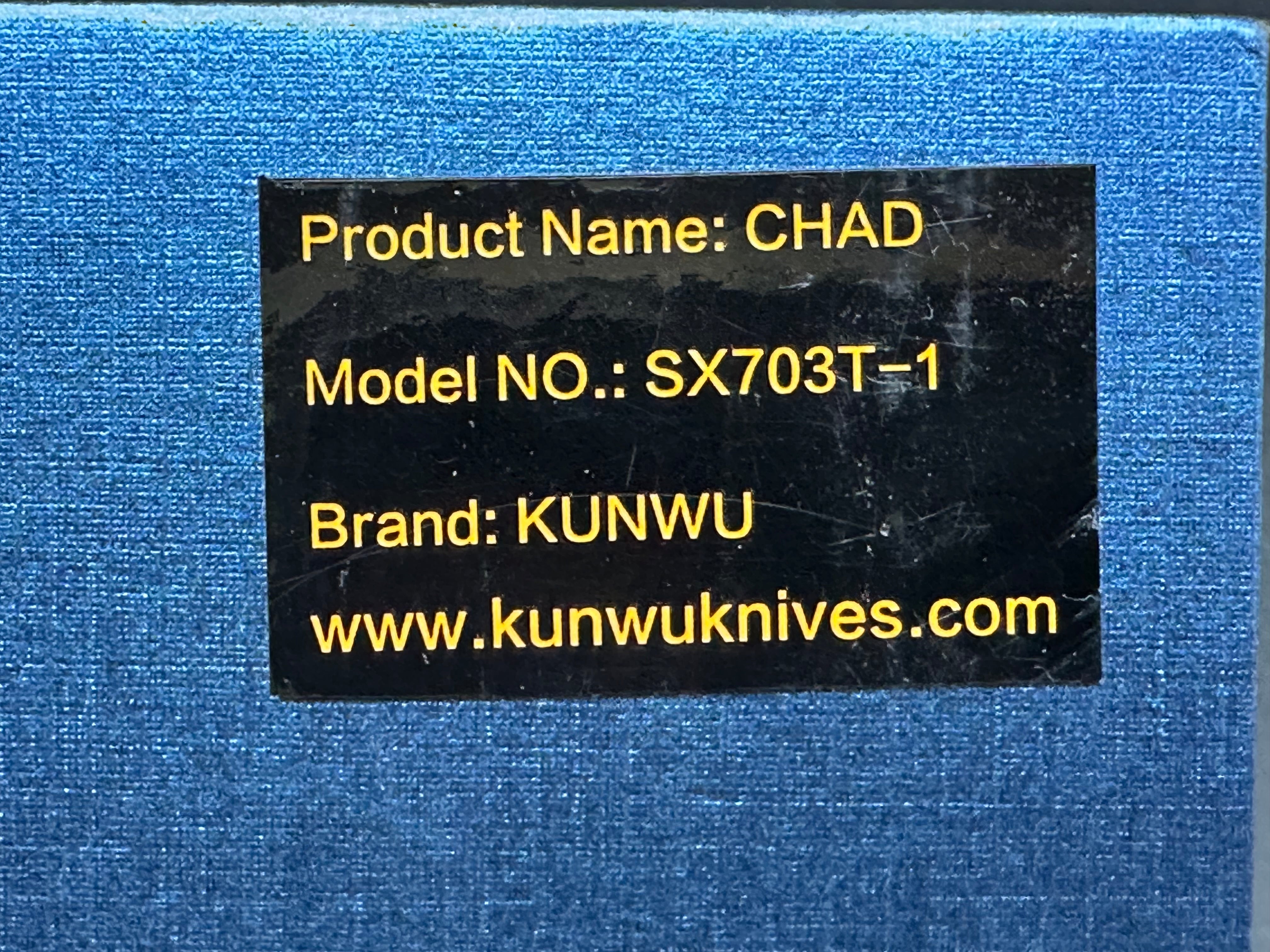 KUNWU CHAD FOLDING KNIFE TITANIUM HANDLE PM60 PLAIN