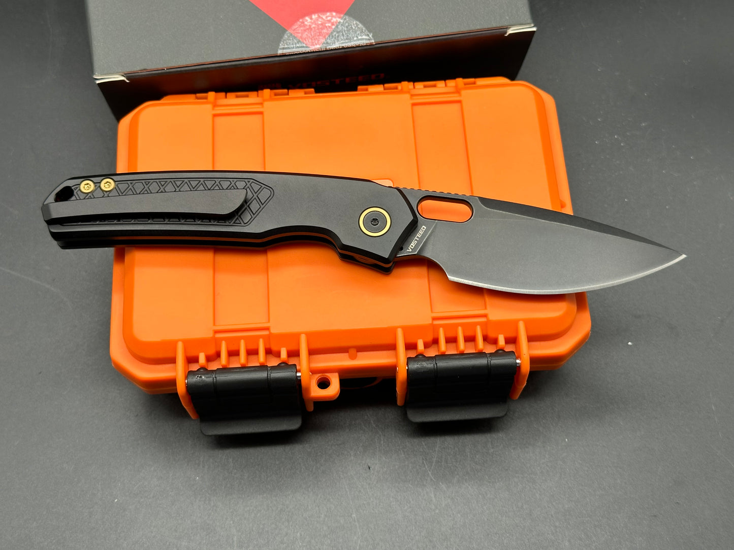 Vosteed Psyop/Black Milled Ti Frame Drop Point/Black DLC Elmax