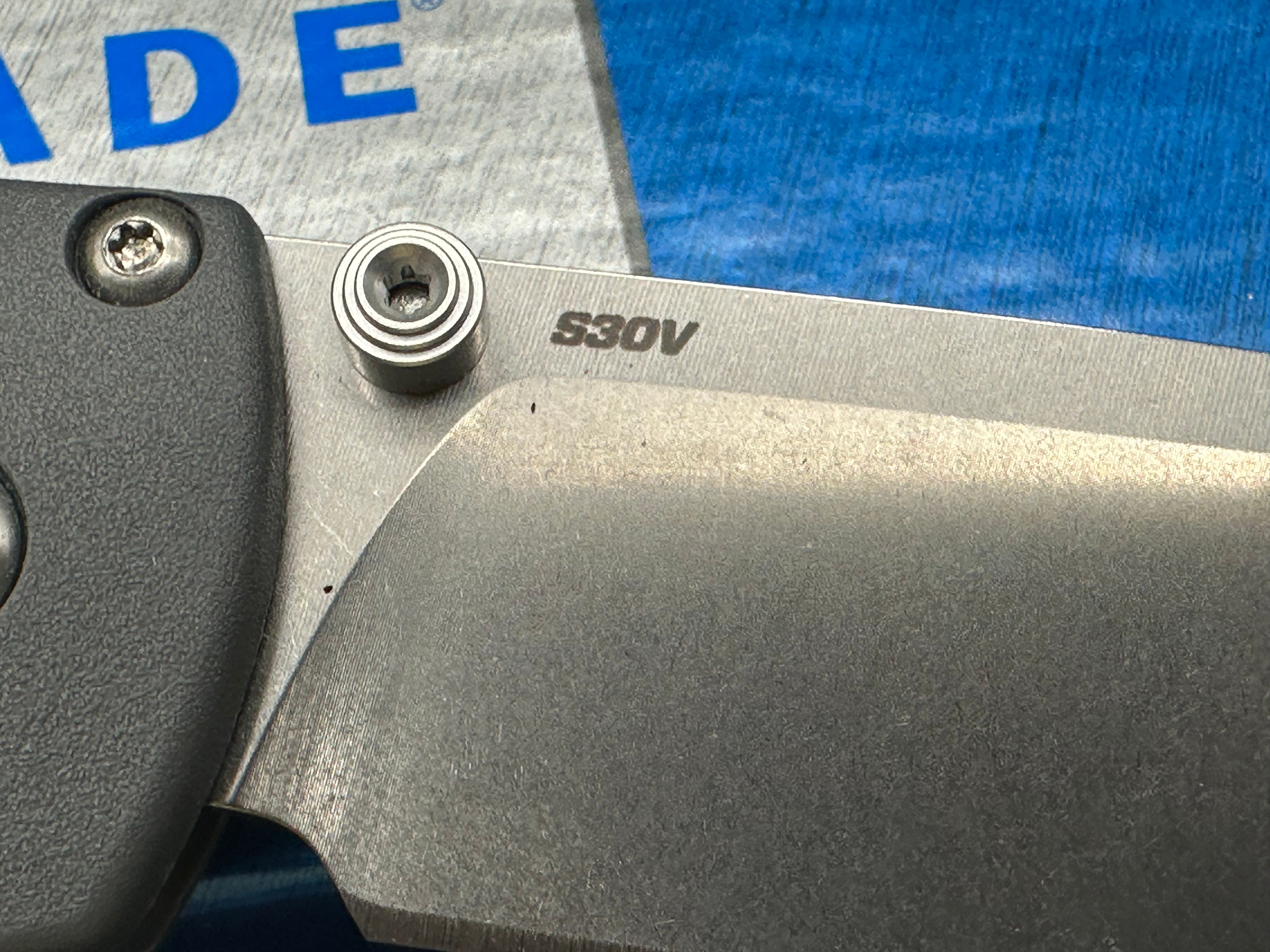Benchmade Bugout-Custom 3.25" CPM S30V  Stonewash Blade with Dark Gray Grivory Scales