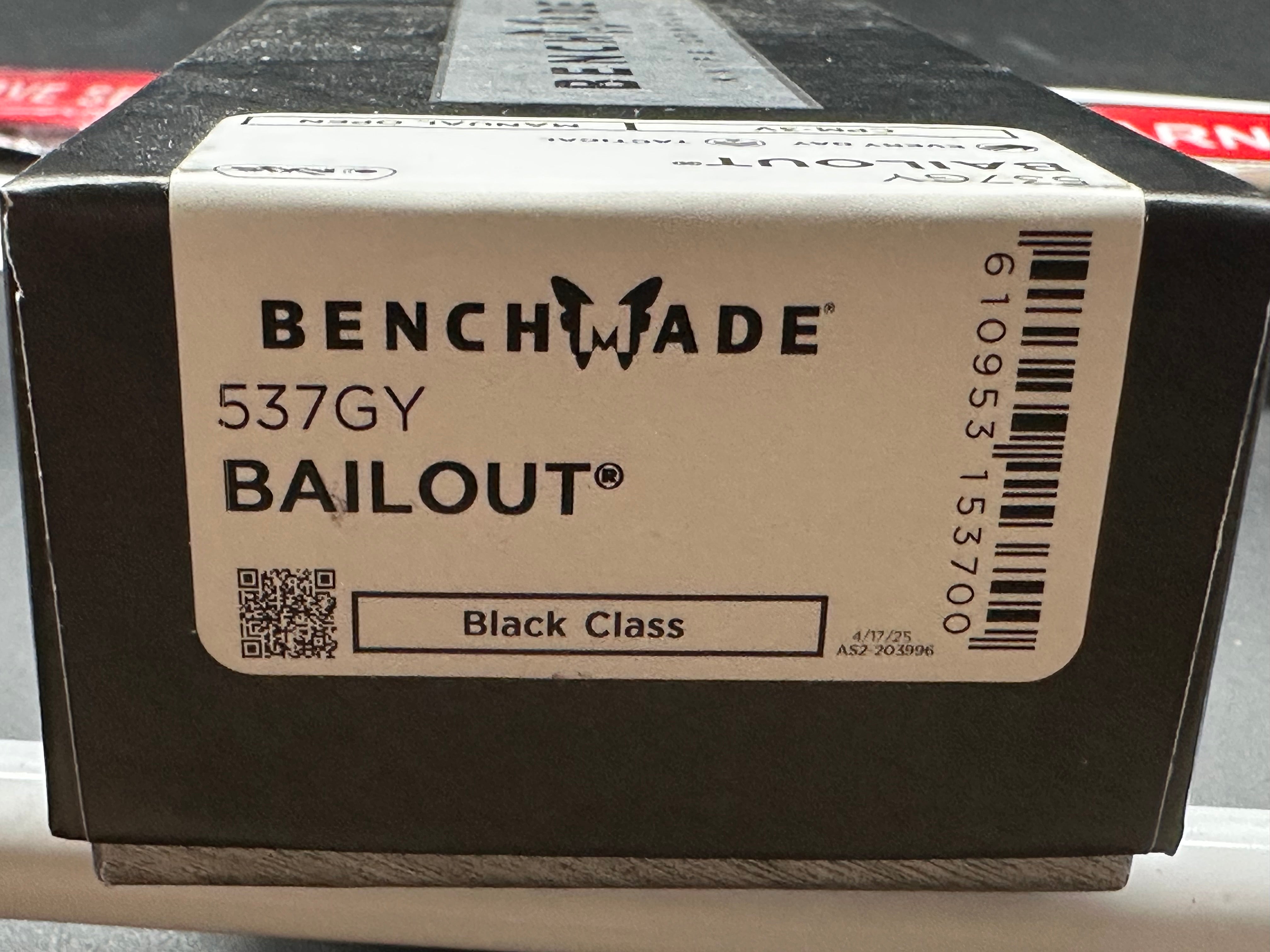 Benchmade ColorfulFilth Flame Out Bailout 3.38" RUD Black & Red Cerakote CPM-3V