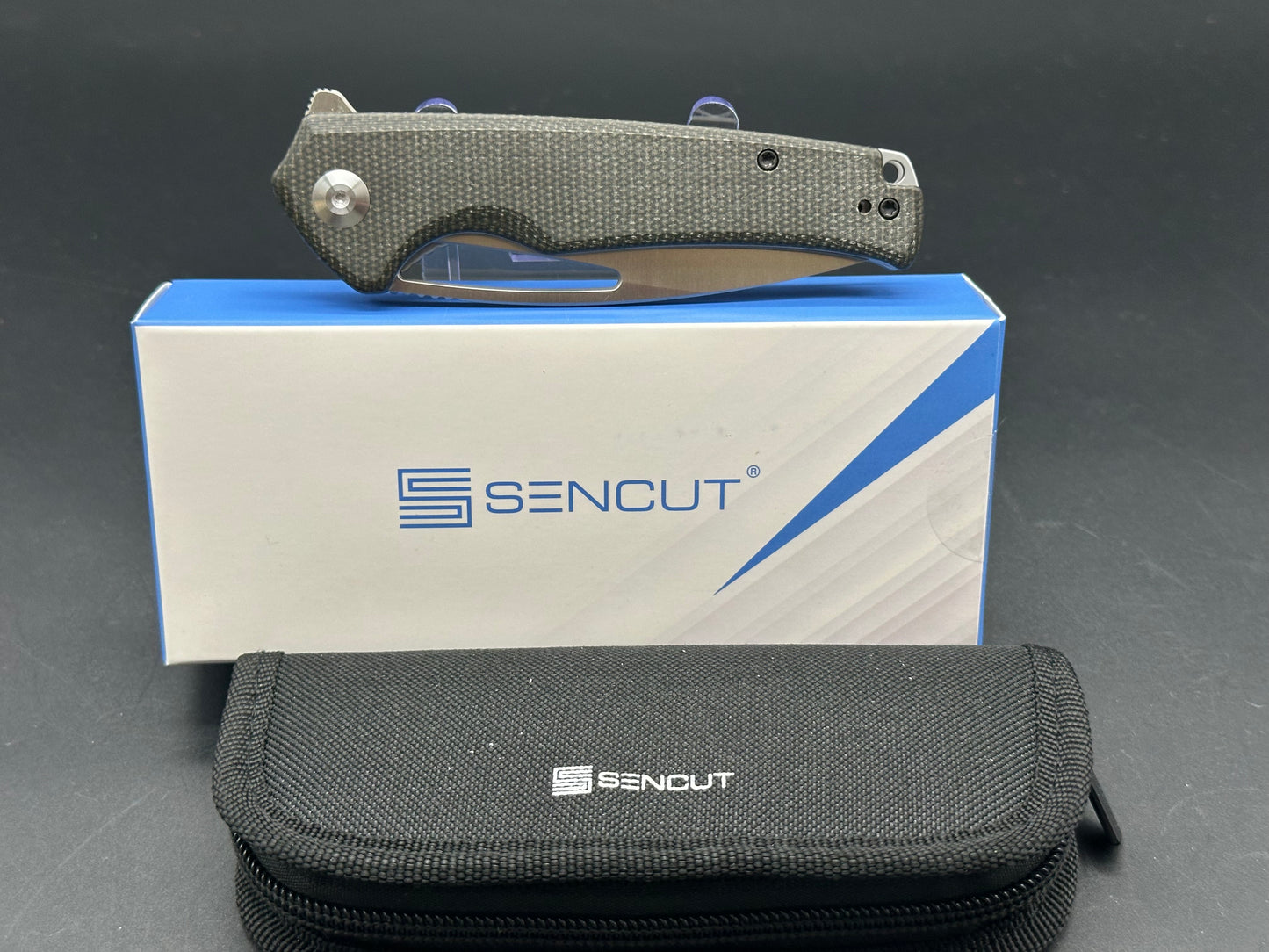 SENCUT Mims Knife dark green micarta