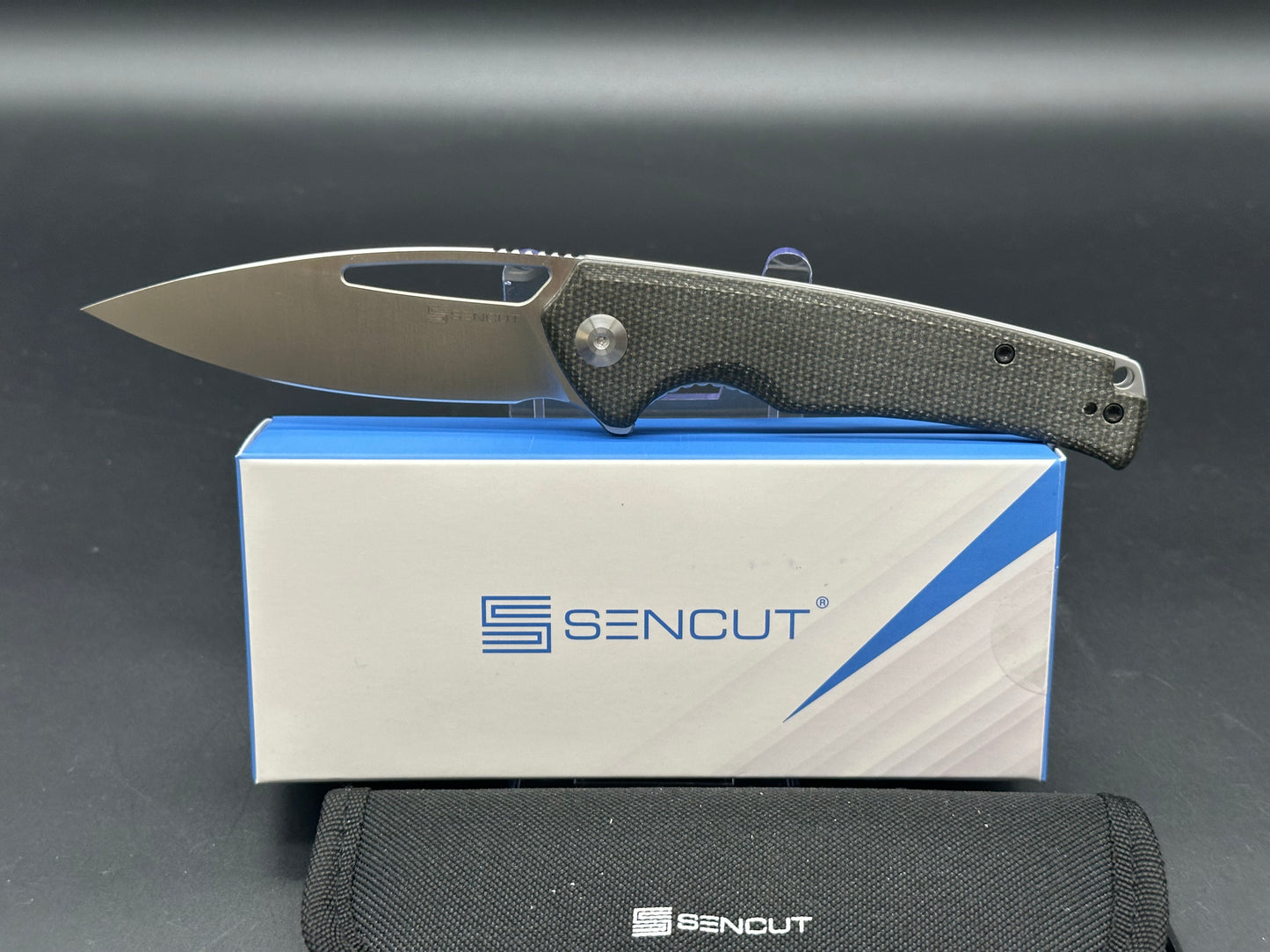 SENCUT Mims Knife dark green micarta