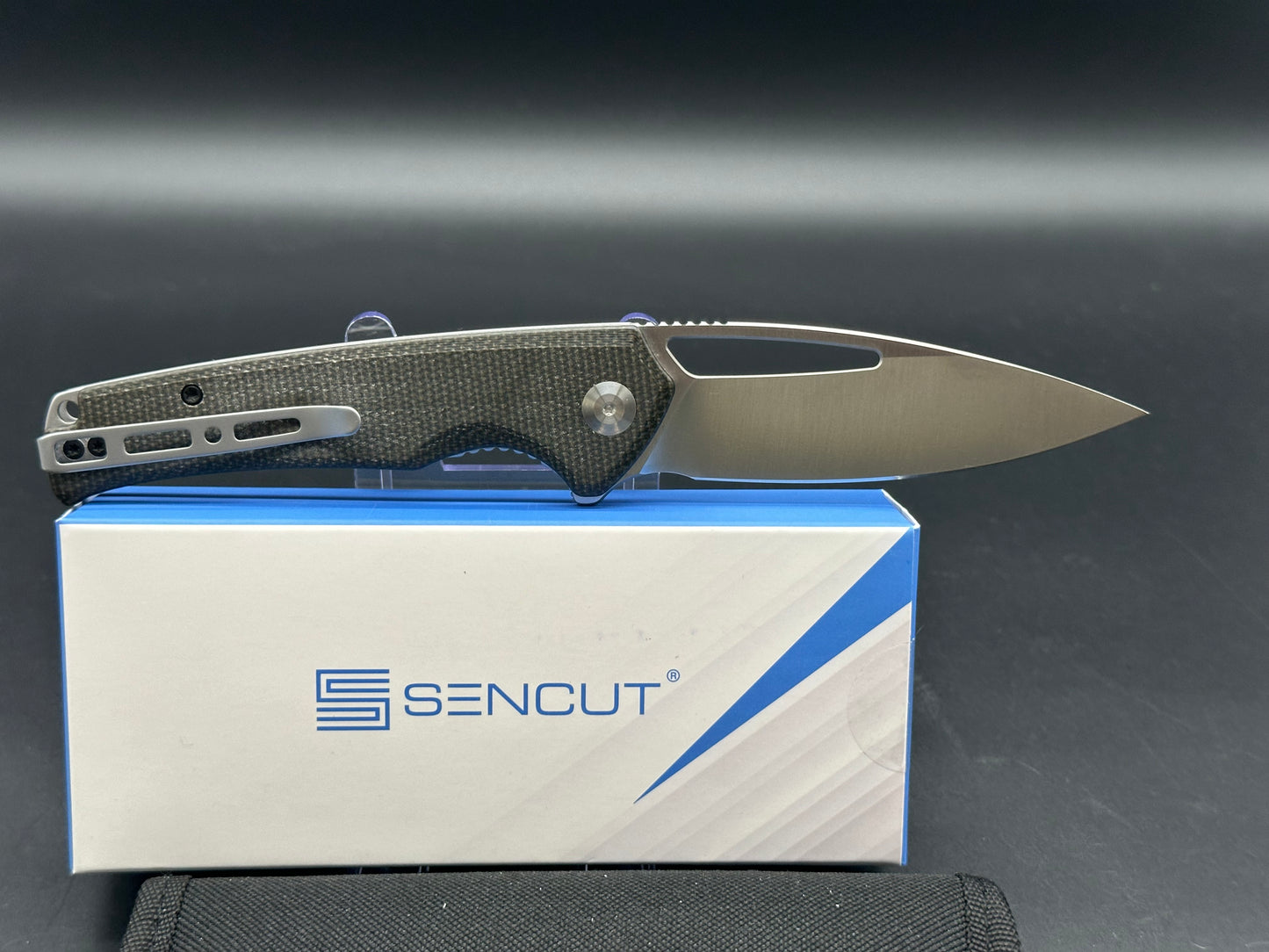 SENCUT Mims Knife dark green micarta