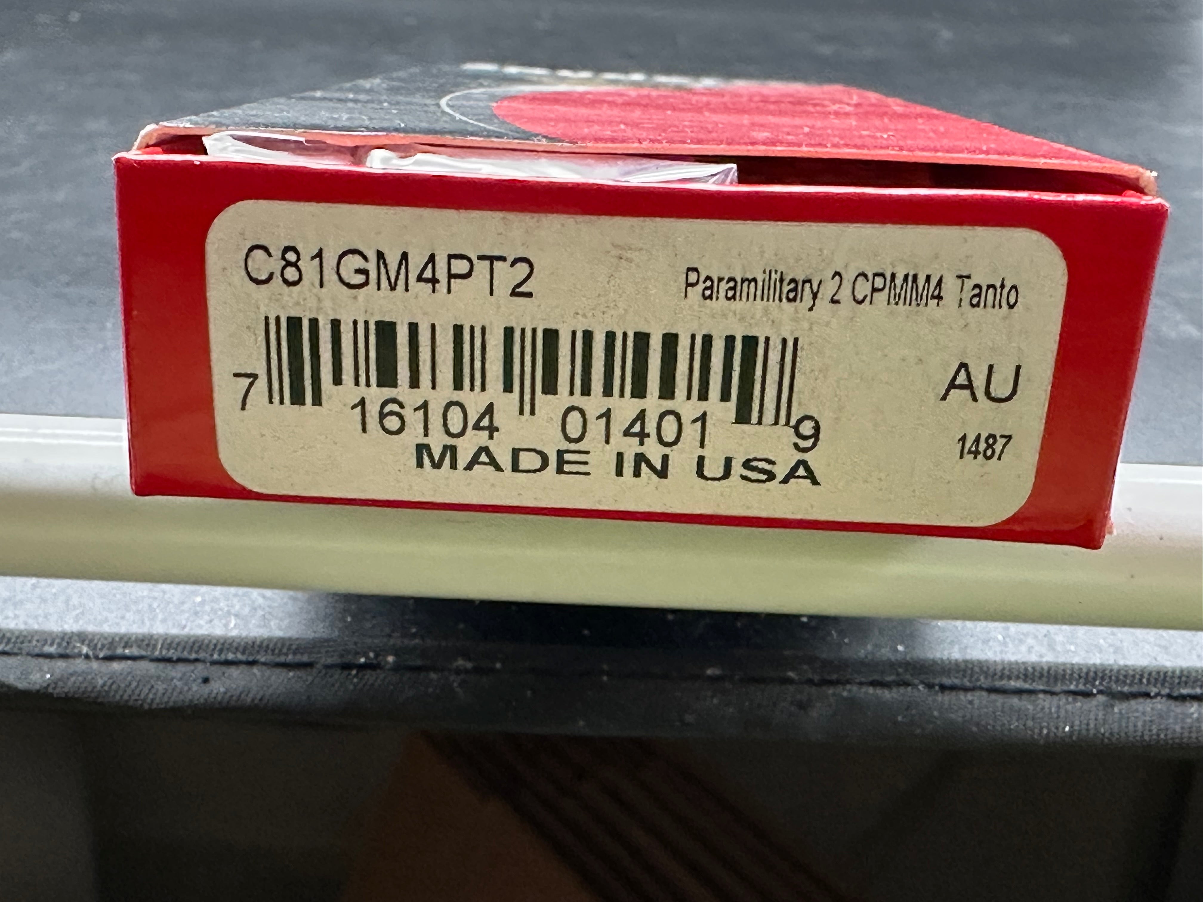 Spyderco PM2 Tanto M4 steel, titanium scales, timascus clip
