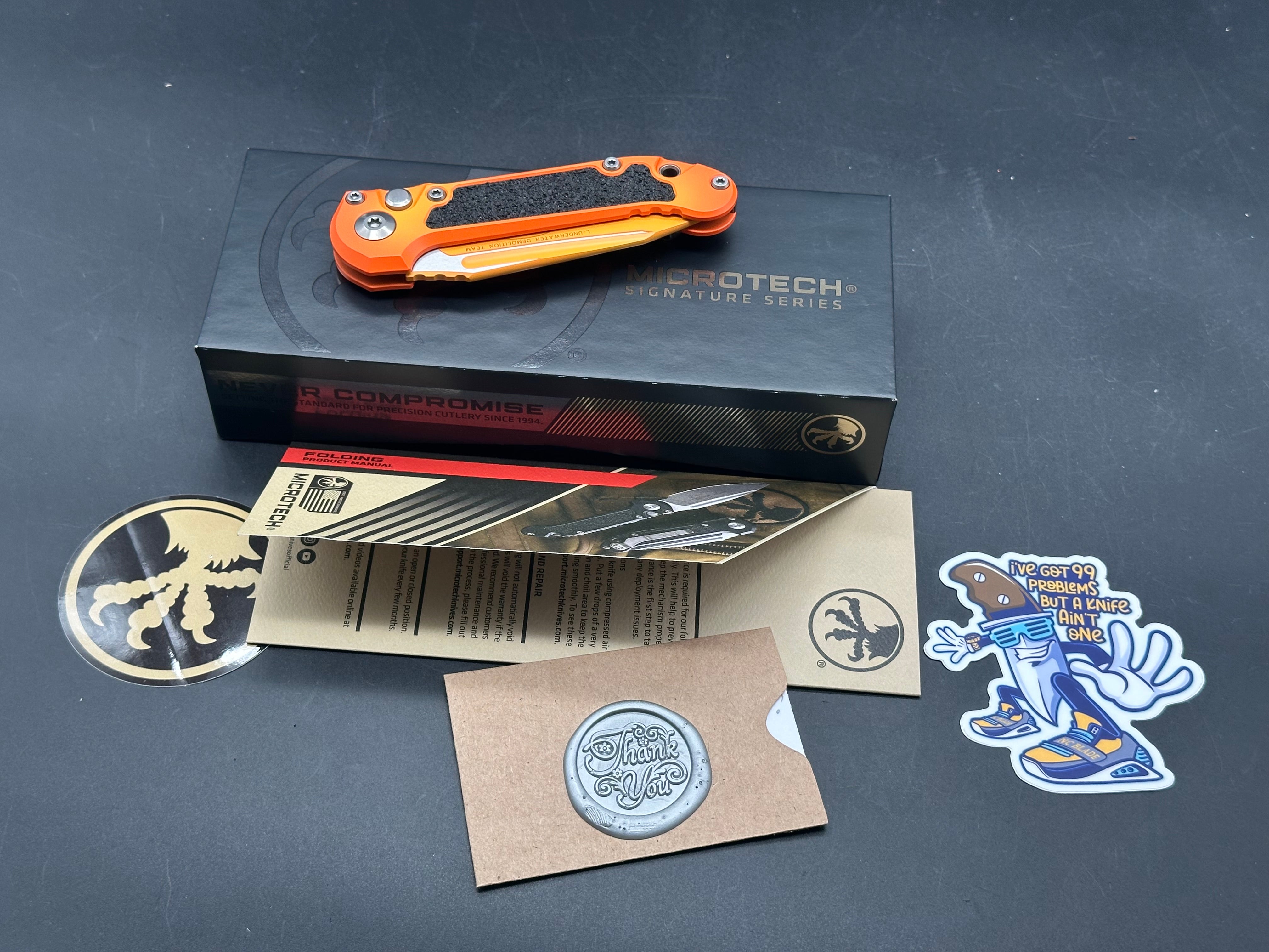 Microtech LUDT Gen III Signature Series - Sunrise Cerakote Handle & Cerakote Blade