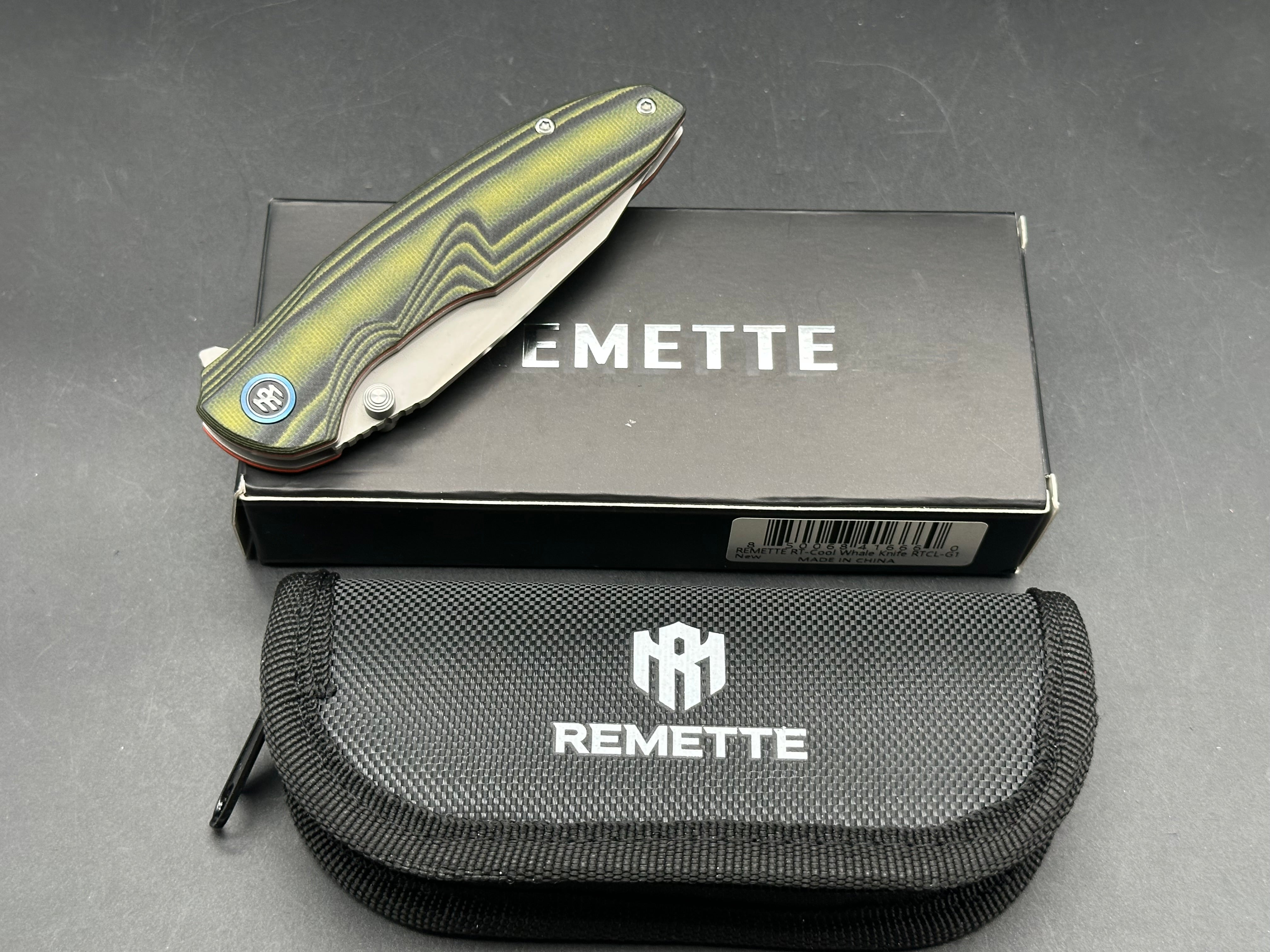 REMETTE RT-Cool Whale Knife 14C28N Blade G10 Handle